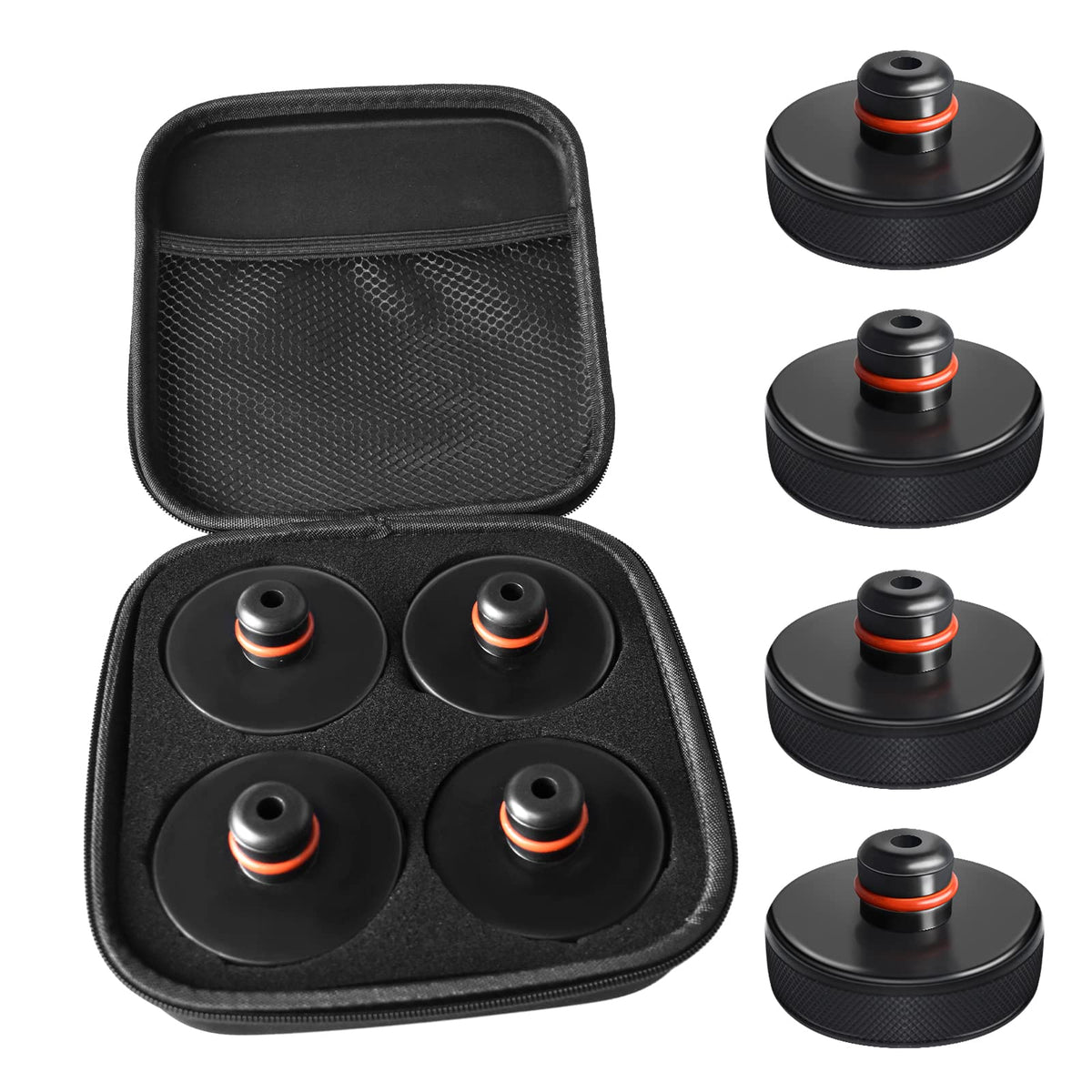 Chirano Lifting Jack Pad For Tesla Model 3/S/X/Y, 4 Pucks With Storage Case, Accessories For Tesla Vehicles