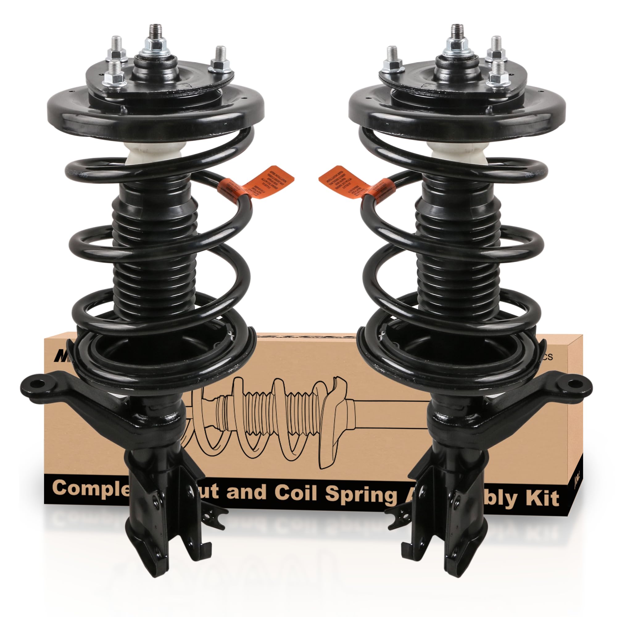 MOSTPLUS Front Struts Shocks Coil Spring Strut Assembly Compatible for 2003 2004 2005 Honda Civic 1.7L Gas172186 172185 Shock Ab