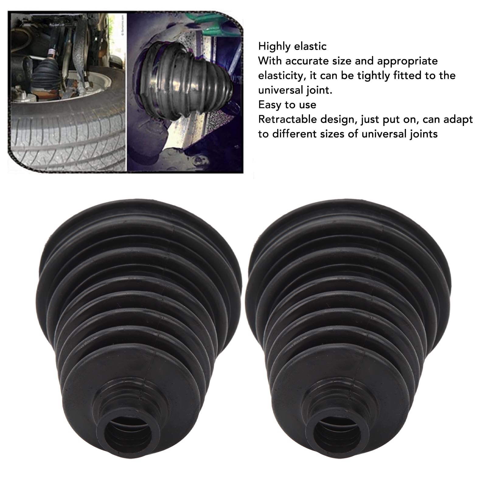 2Pcs Cv Joint Boot Kit, Kimiss Small Shaft Universal Cv Boot Silicone Constant Velocity Joint Boot Set Highly Flexible Cv Boots Kit For Cars