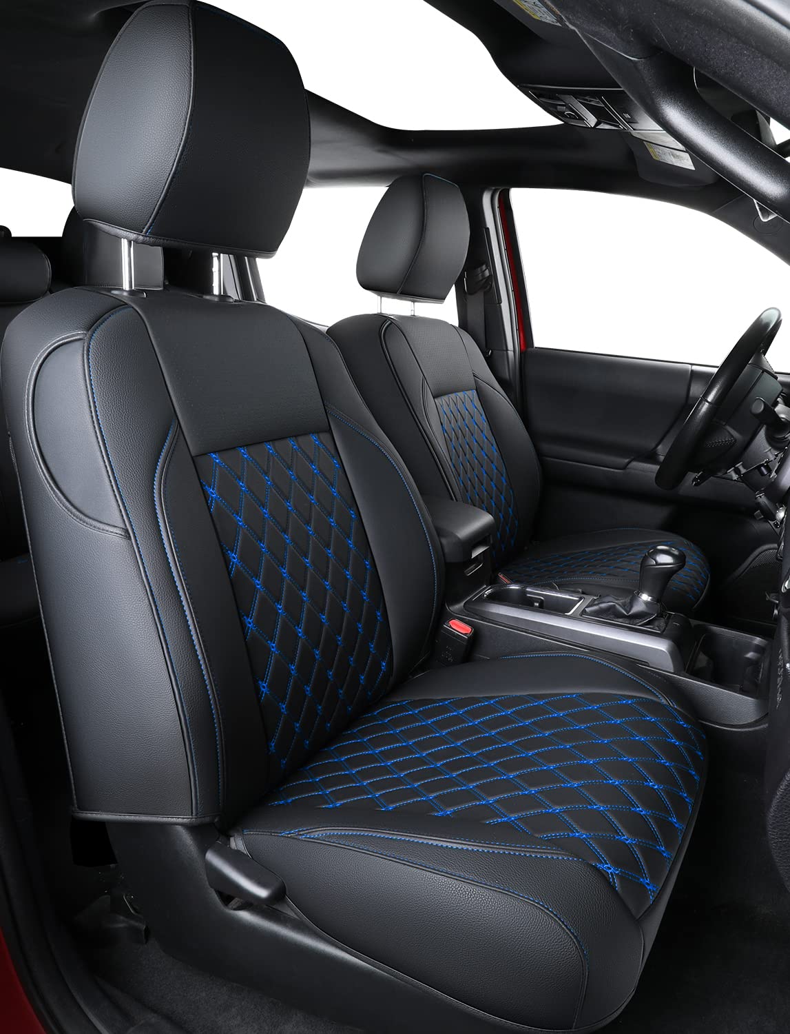 Luckyman Club Tacoma Full-Set Seat Covers P04-Hy, Fit Tacoma 2016 2017 2018 2019 2020 2021 2022 2023 Double/Crew Cab Only, With