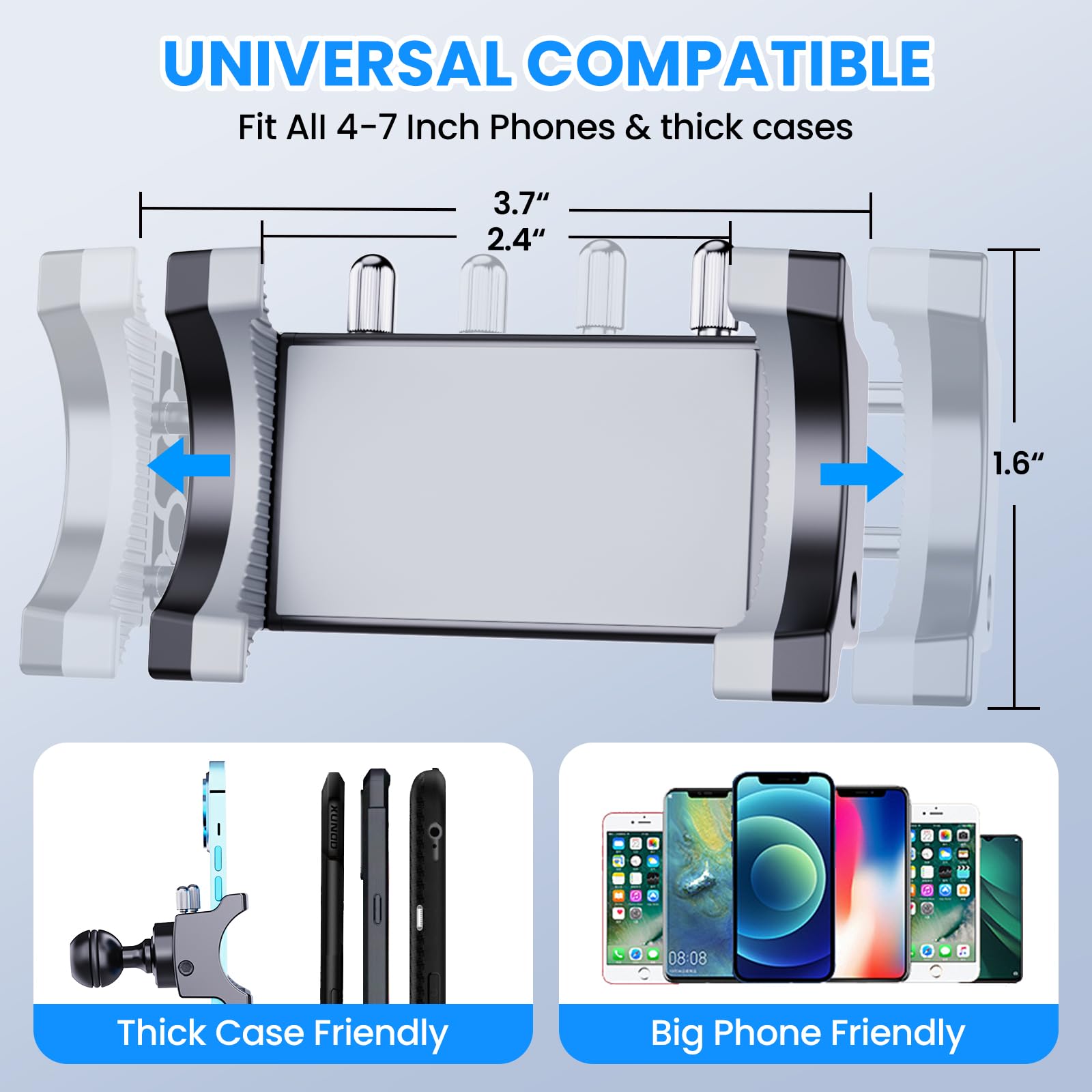 Diamooky Upgraded Metal Phone Mount For Jeep Wrangler Jl Jlu 2018-2023 And Gladiator Jt 2020 2021 2022 2023 Phone Holder Dash Mo