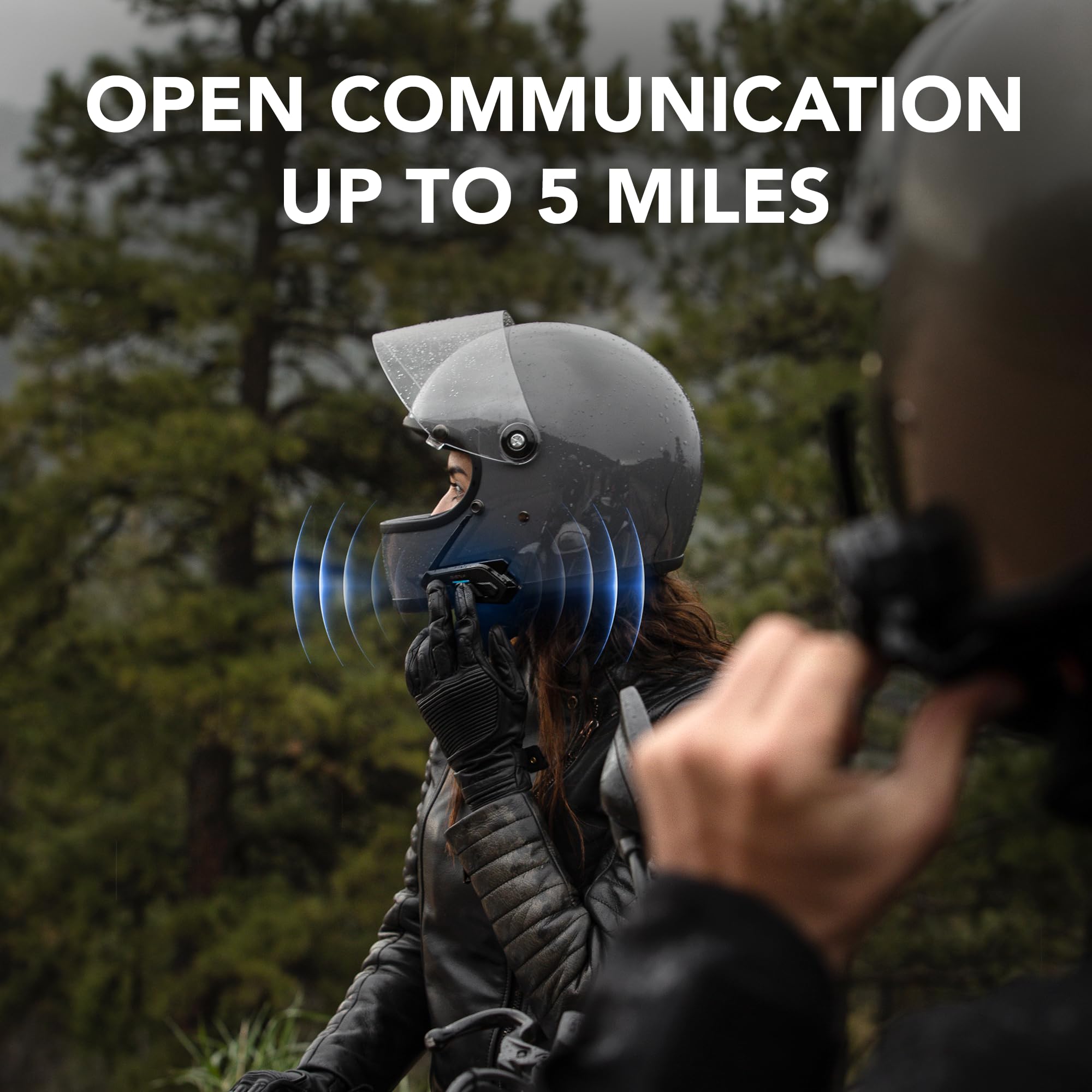 Sena Spider Rt1 Low Profile Motorcycle Mesh Communication System, Black