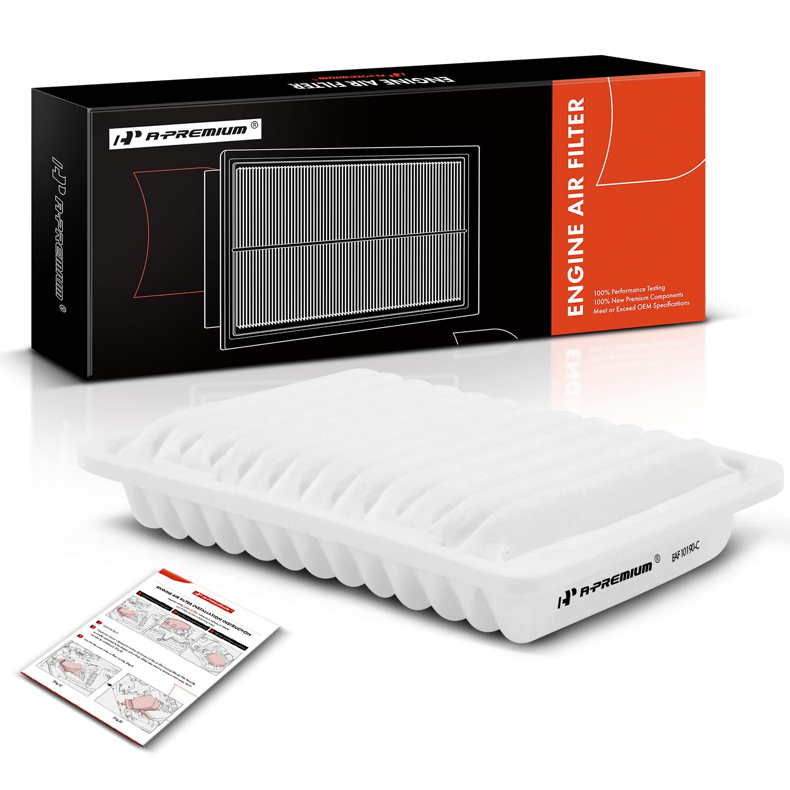 A-Premium Engine Air Filter Compatible with Toyota, Pontiac & Scion Models - Corolla 2009-2019, Matrix 2009-2014, Yaris 2006-201