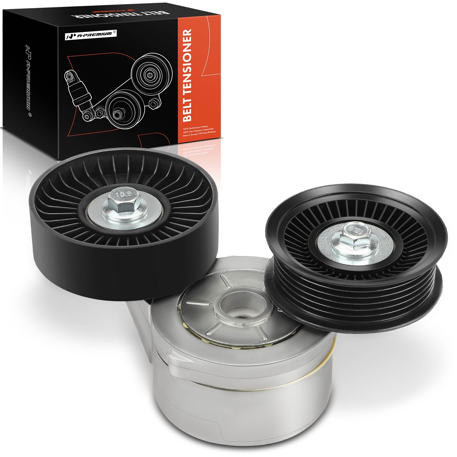 A-Premium Belt Tensioner Assembly With Pulley Compatible With Dodge Dakota 2000-2010, Durango, Ram 1500 & Jeep Commander, Grand