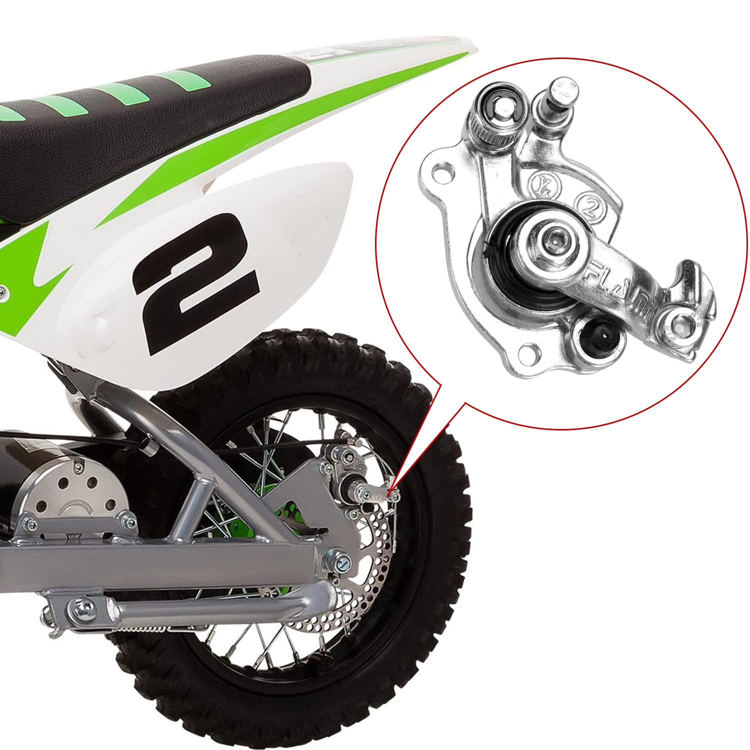 GREHUA Front Rear Disc Brake Caliper for Razor MX500 MX650 SX500 McGrath Dirt Rocket Dirt Quad Electric Motocross Bike E500S Ele