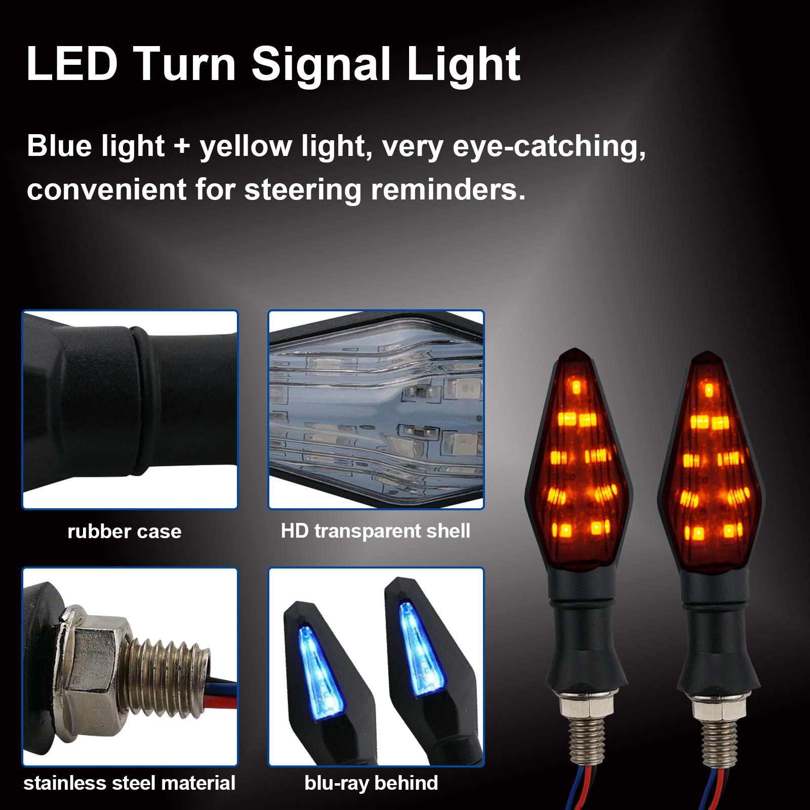 Mdpromcp Universal Adjustable Motorcycle License Plate Holder Motorcycle Fender Eliminator Kit With 2 Turn Signal Lights