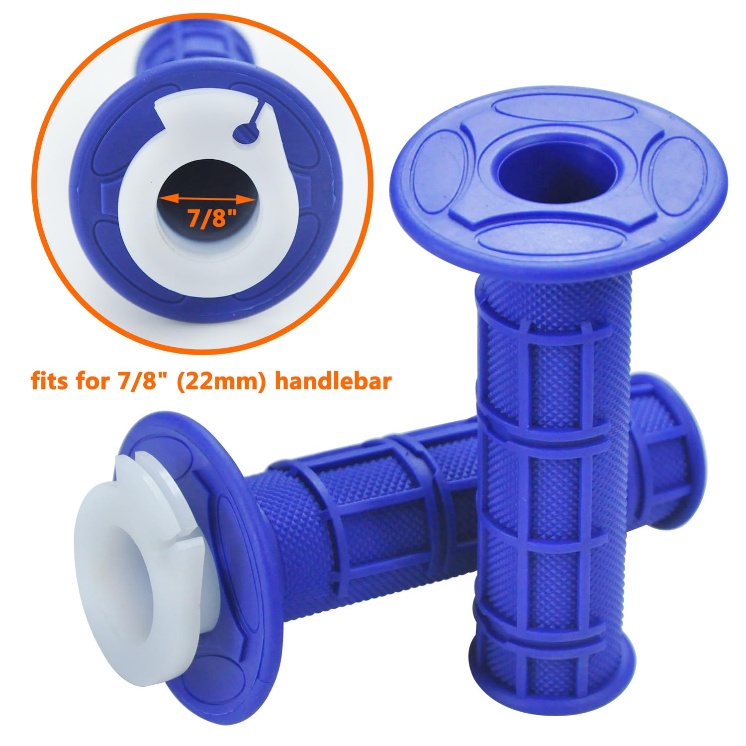 Holato 22Mm 7/8 Throttle Handle Grips Cable Clamp On Off Switch For Coleman Ct100U Ct200U Baja Doodlebug Db30 Mb165 Mb200 50Cc 90Cc 110Cc 125Cc Ssr Coolster Apollo Crf50 Pit Dirt Bike (Blue)