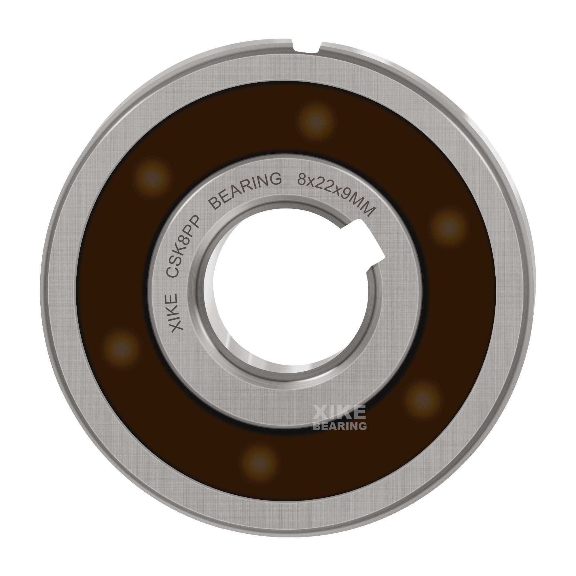 Xike 1 Pack Csk8Pp Bearings 8X22X9Mm, One Way Bearing With Keyway Sprag Or Clutch Freewheel Backstop.