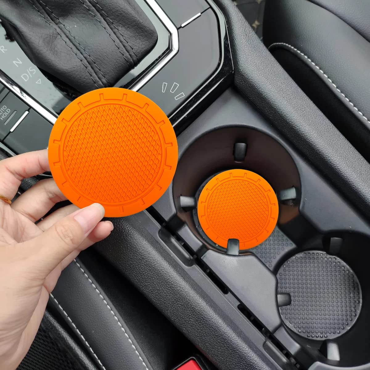 Car Cup Holder Coaster, 4 Pack 2.75 Inch Diameter Pvc Non-Slip Universal Insert Coaster, Durable, Suitable For Most Car Interior