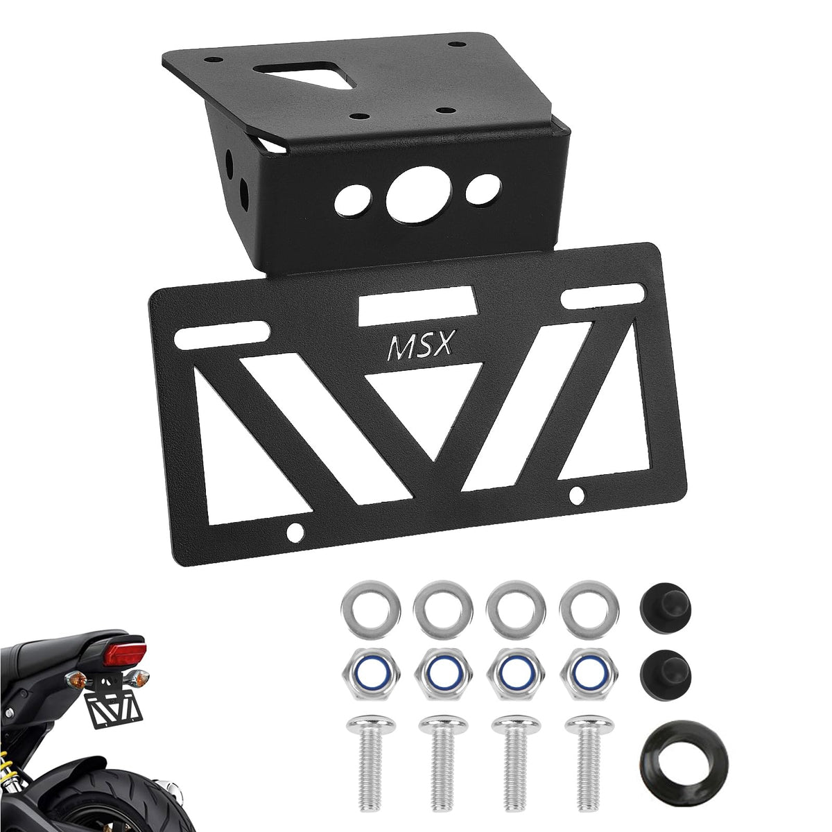 Inkudri 2023 2024 Grom Fender Eliminator 2022 Grom Tail Tidy Grom License Plate Bracket Mount 2024 Grom License Plate Holder Fit