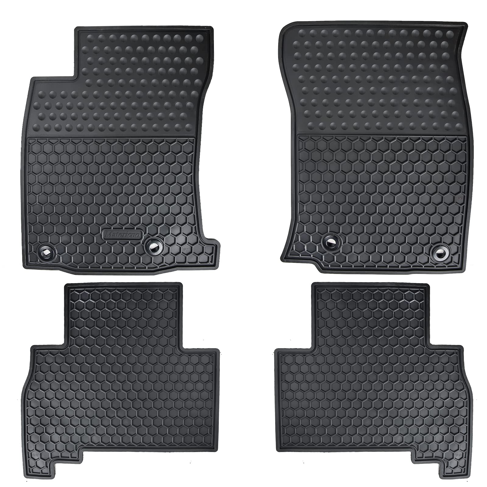 Matericuo Car Floor Mats Custom Fit For Toyota 4Runner 2013-2024 / Lexus Gx460 2014-2023 Full Black Rubber Auto Liner Mats All W
