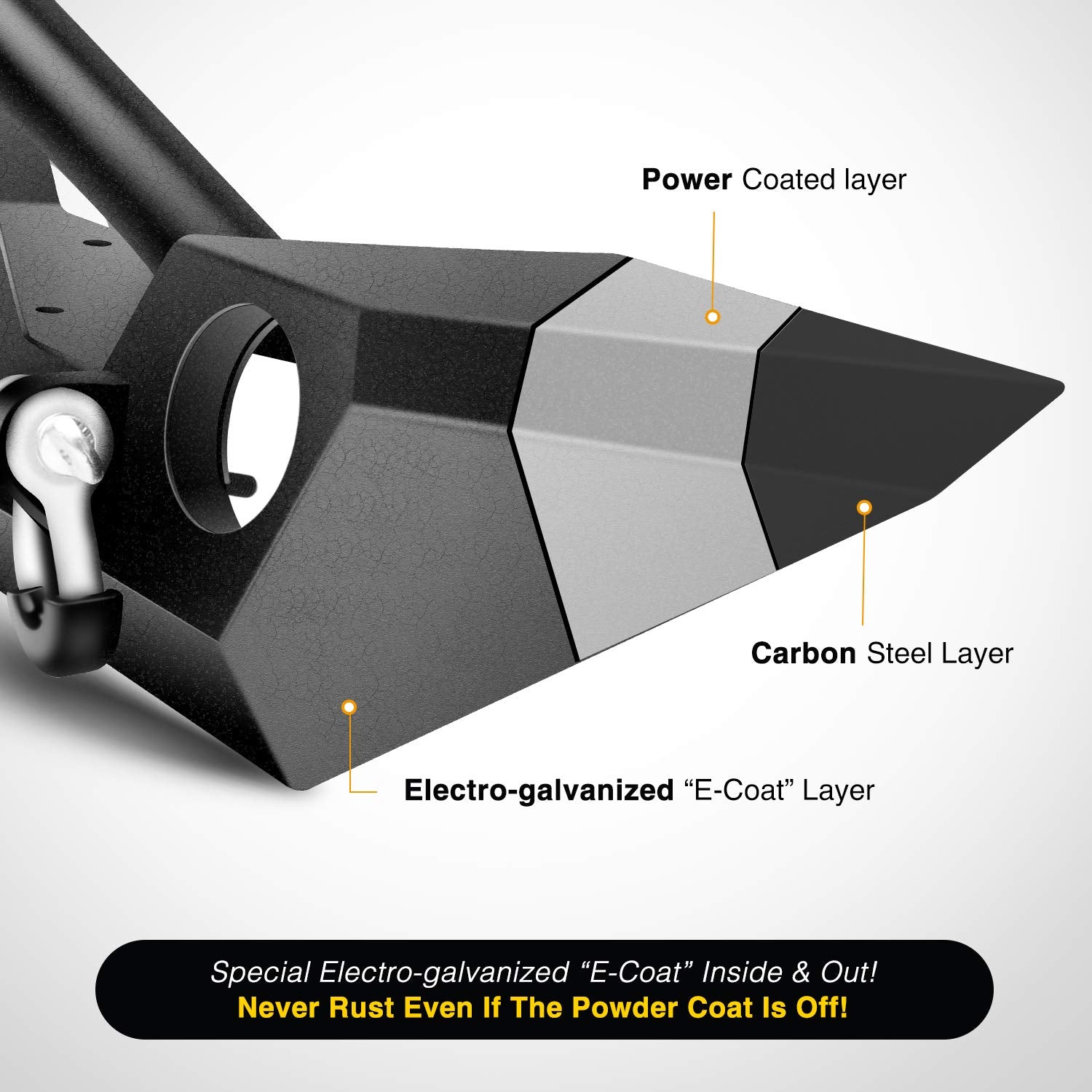 Nilight Rear Bumper With Spare Tire Carrier Compatible For 2007-2018 Wrangler Jk & Unlimited (2/4 Doors) Hitch Receiver W 2 Led