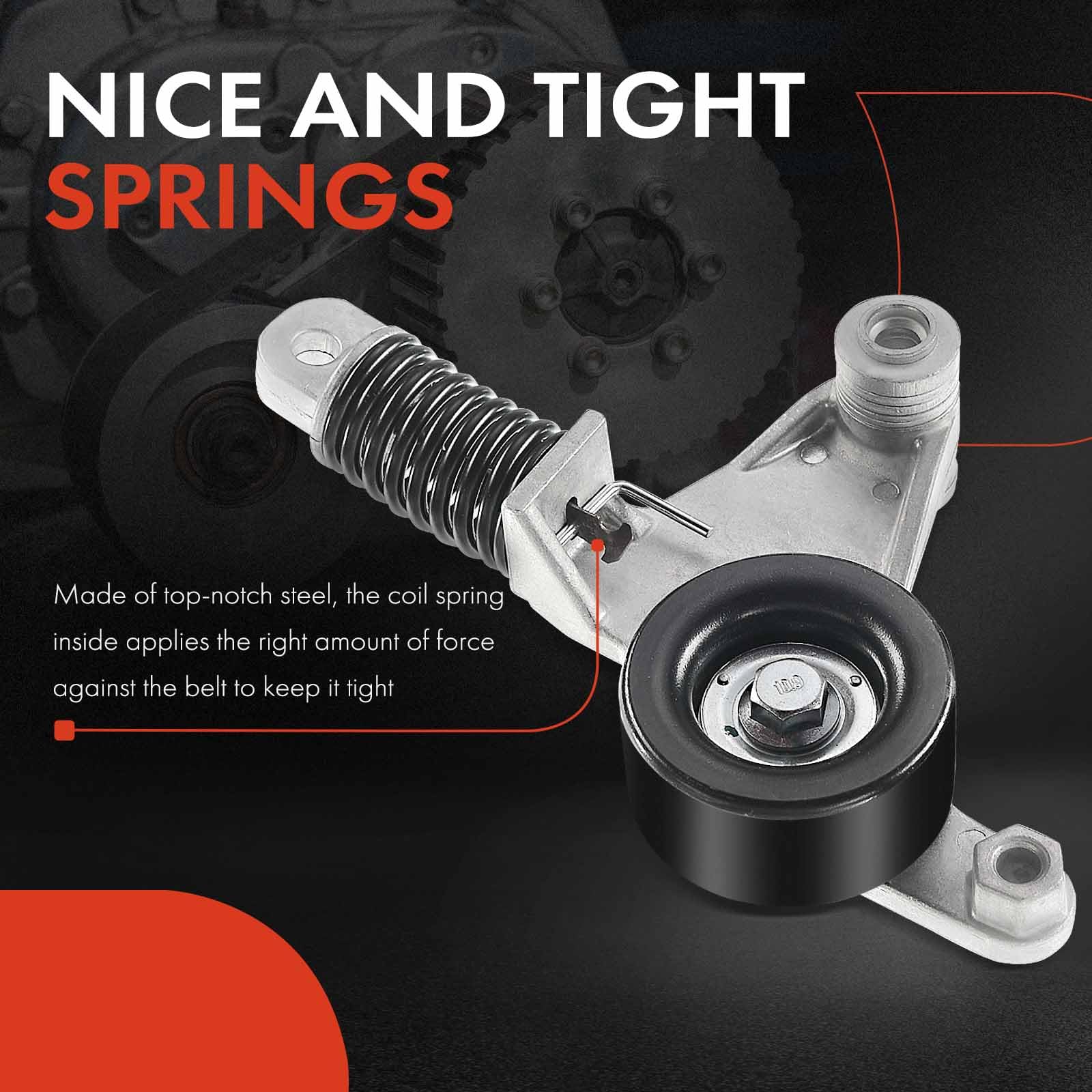 A-Premium Automatic Belt Tensioner And Pulley Assembly Compatible With Toyota Camry 2007-2009, Corolla Matrix Rav4 Solara & Scio