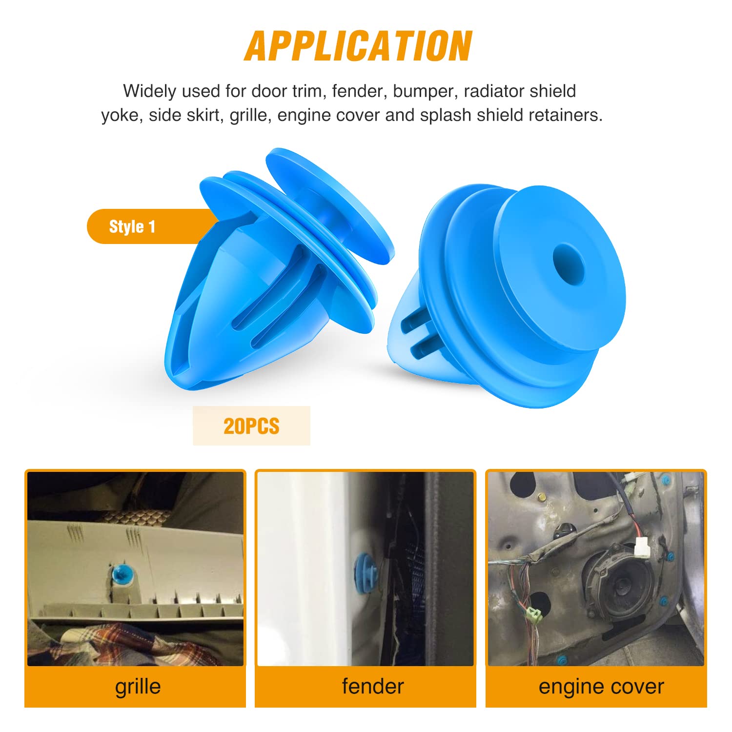 Gooacc 120Pcs Car Bumper Retainer Clips & Fasteners Rivet Kit 6.5Mm 8Mm 9Mm 9.5Mm 11Mm For Toyota Dashboard Panel Front Fender L