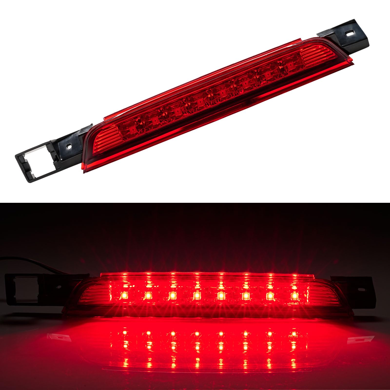Cxdar Third 3Rd Brake Light Led For 2010-2017 Chevy Equinox, High Mount Rear Brake Lights Assembly For 10-17 Gmc Terrain, Waterp