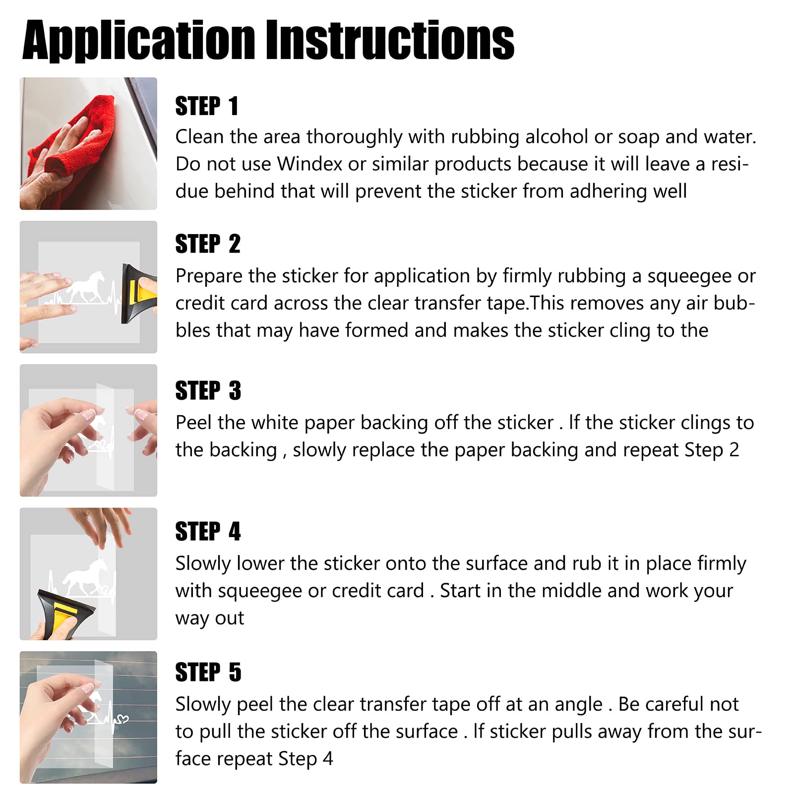 GORGECRAFT 4 Sheets Horse Heartbeat Decal Horseshoe Car Decal Self Adhesive Reflective Sticker Wall Decal Waterproof Automotive