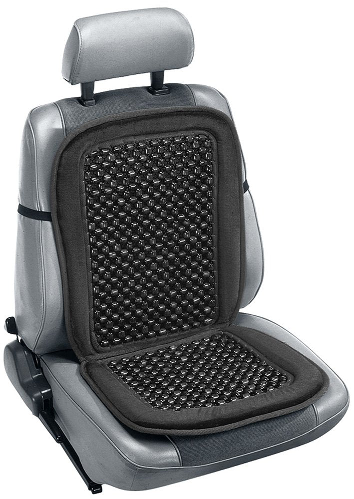 Custom Accessories 18462 Black Beaded Velour Seat Cushion