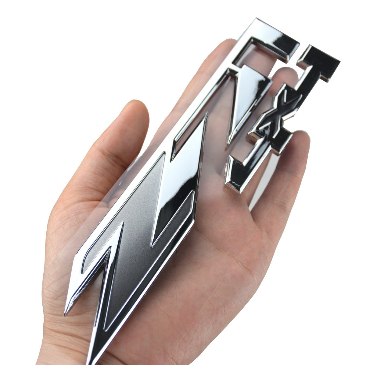 Aimoll 2Pcs Z71 4X4 Emblems For Gmc Chevy Silverado Sierra Tahoe Suburban New 1500 2500 3500 Decal (Chrome Grey)