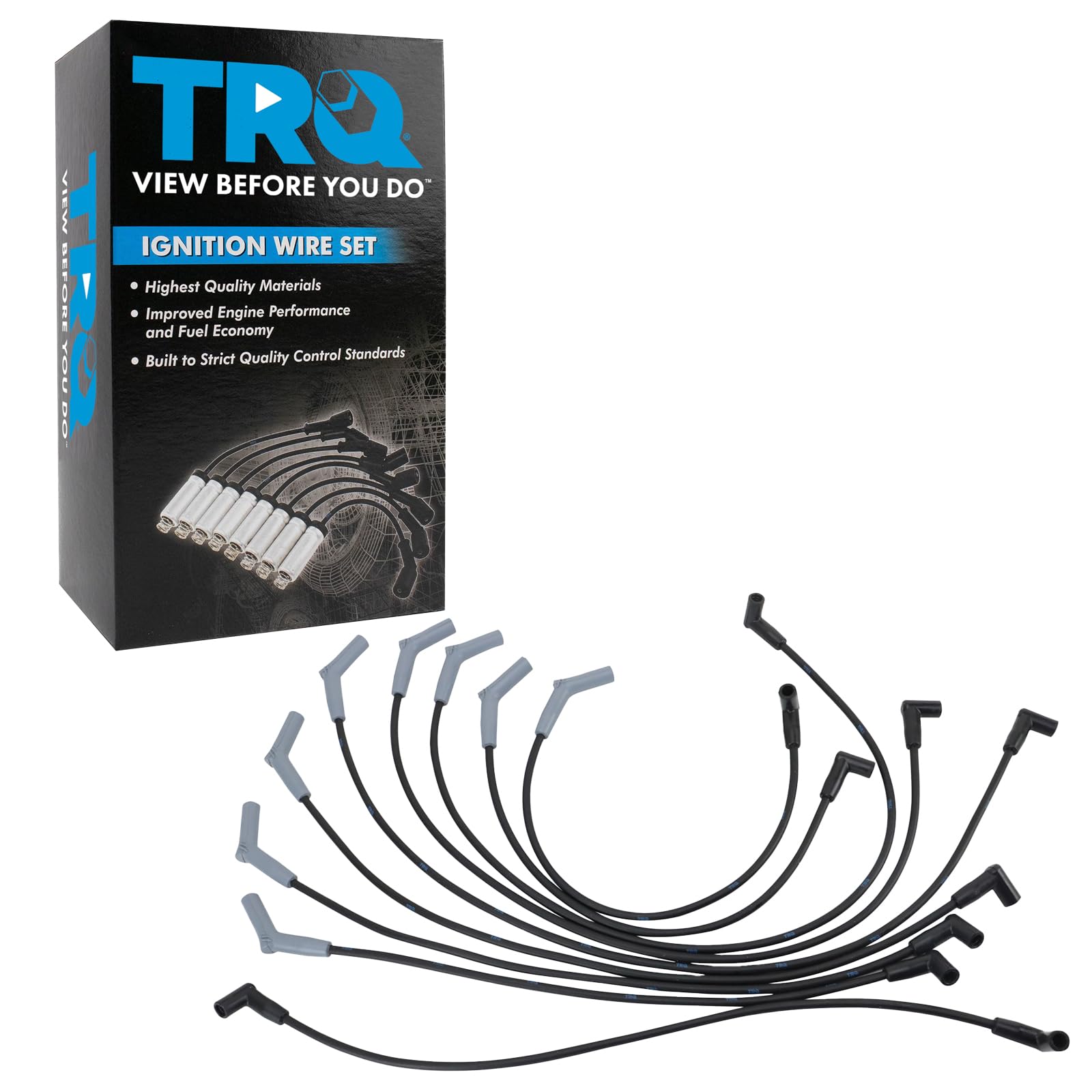 Trq Spark Plug Wire Set Compatible With 1983-1996 Ford 1985-1992 Lincoln 1984-1986 Mercury