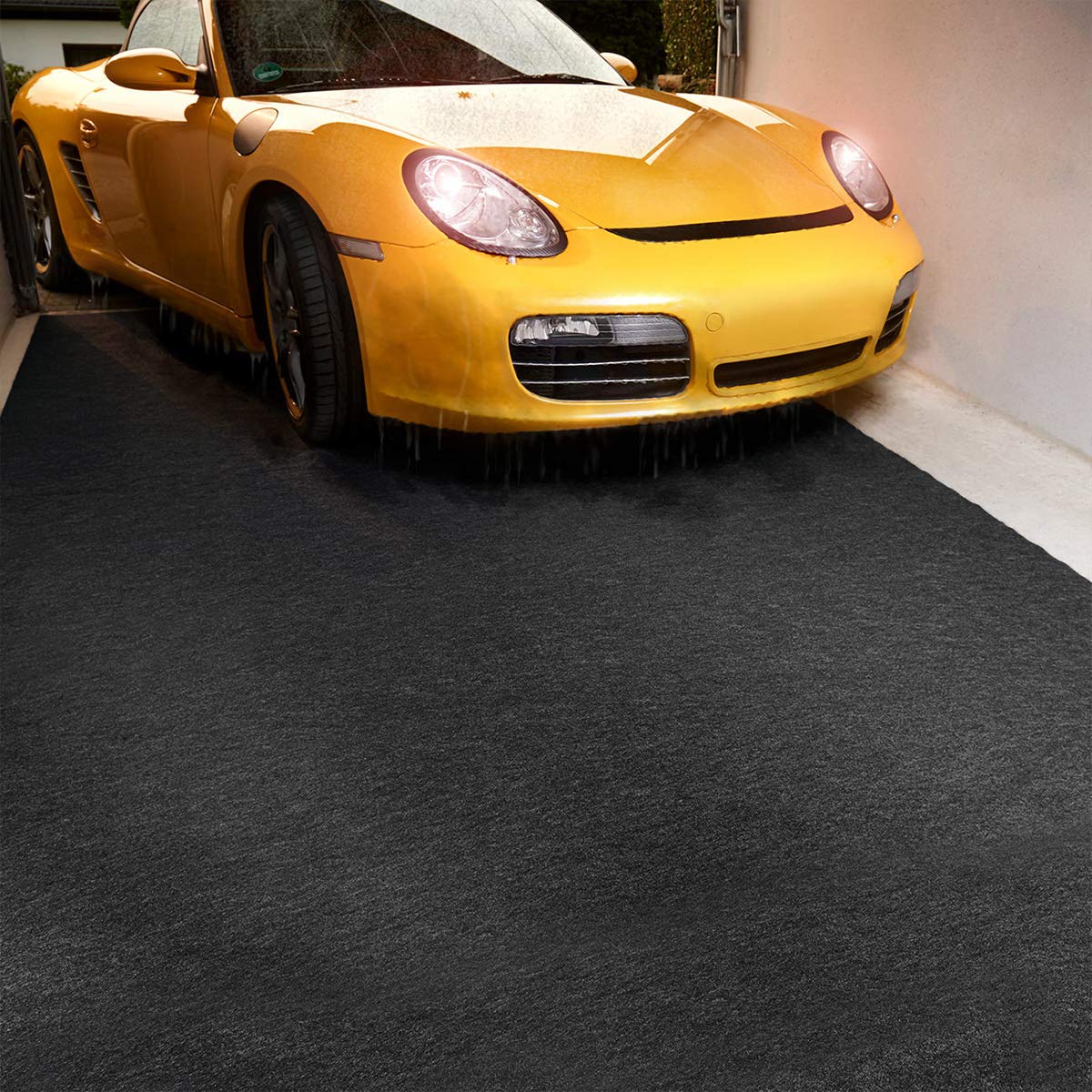 Linla Premium Absorbent Oil Mat Contains Liquid Garage Floor Mat 8.5'X 6.6', Reusable, Washable, Protects Floor, Driveway Surfac