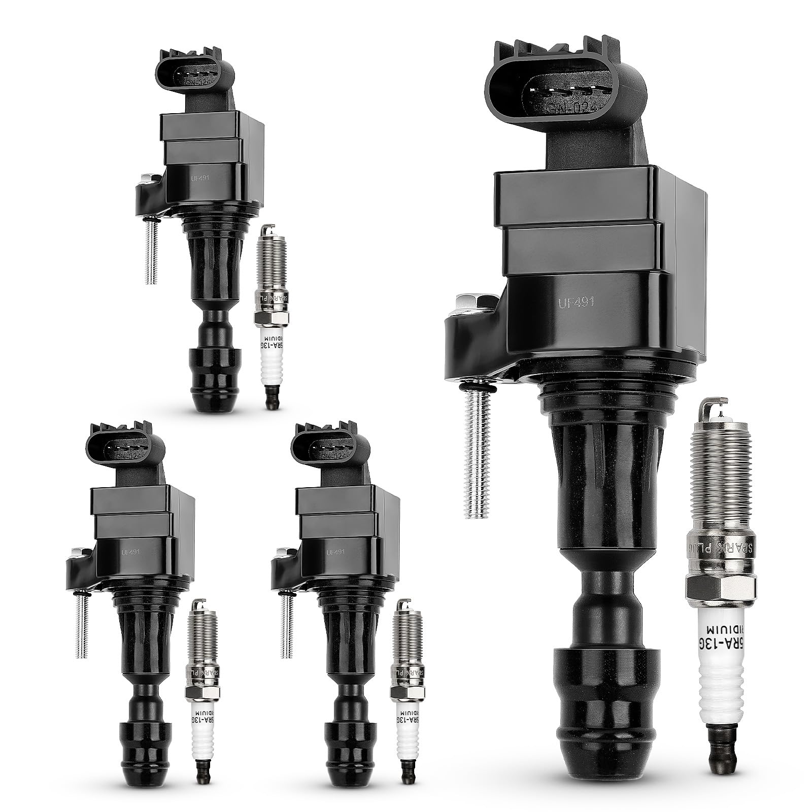 Uf491 Ignition Coil & Xp5263 Double Iridium Spark Plug For Buick Regal Verano Lacrosses/Chevy Cobalt Equinox Malibu Orlando Hhr/