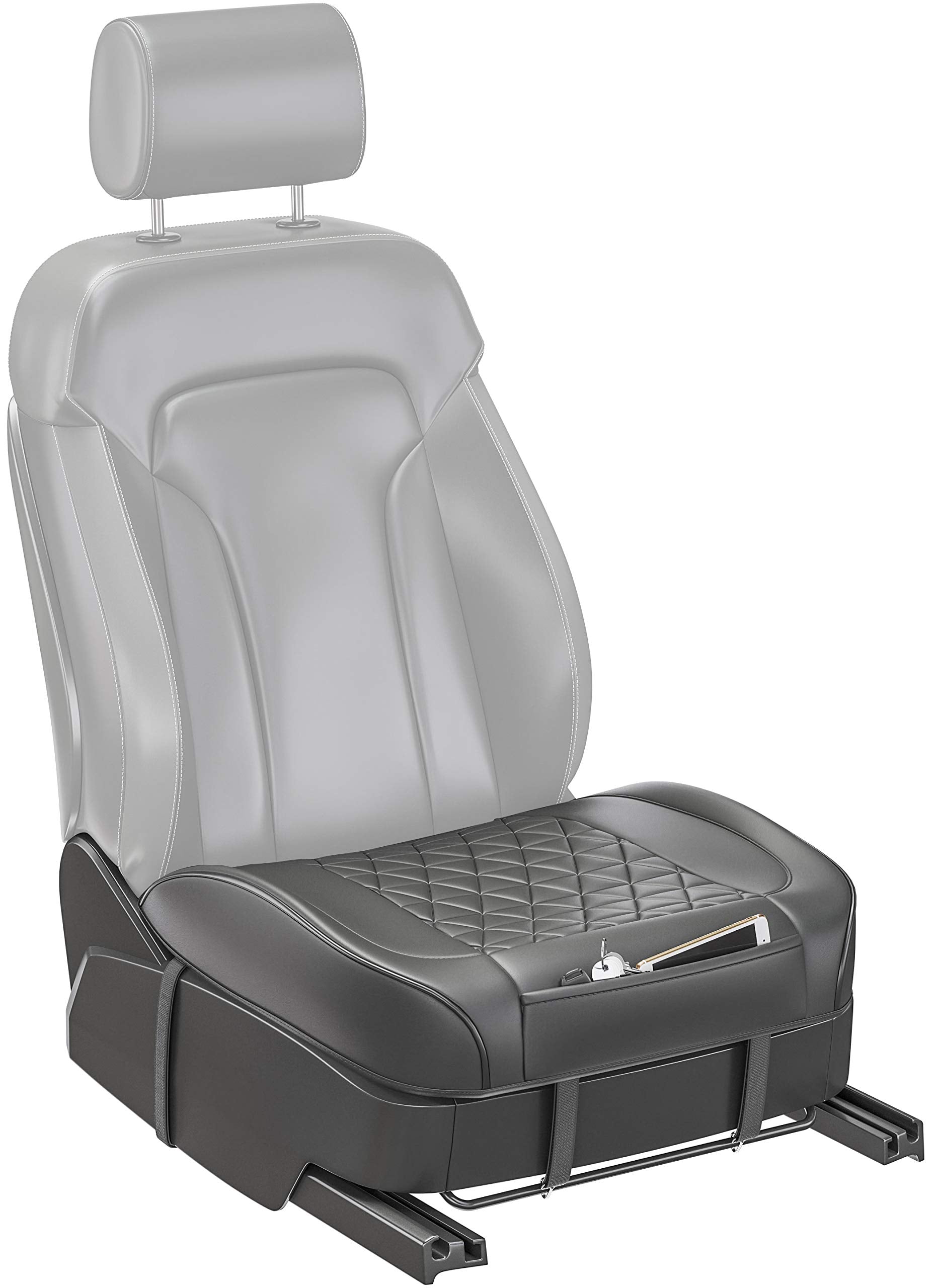 Skywin Pu Leather Seat Cover - Car Seat Covers Front Seat Only With Soft And Comfortable Cushion, Stylish Pu Leather Seat Cover 