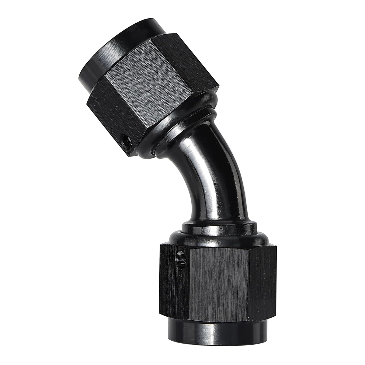 Evil Energy 8An Female To 8An Female 45 Degree Swivel Coupler Union Fitting Adapter Aluminum Black