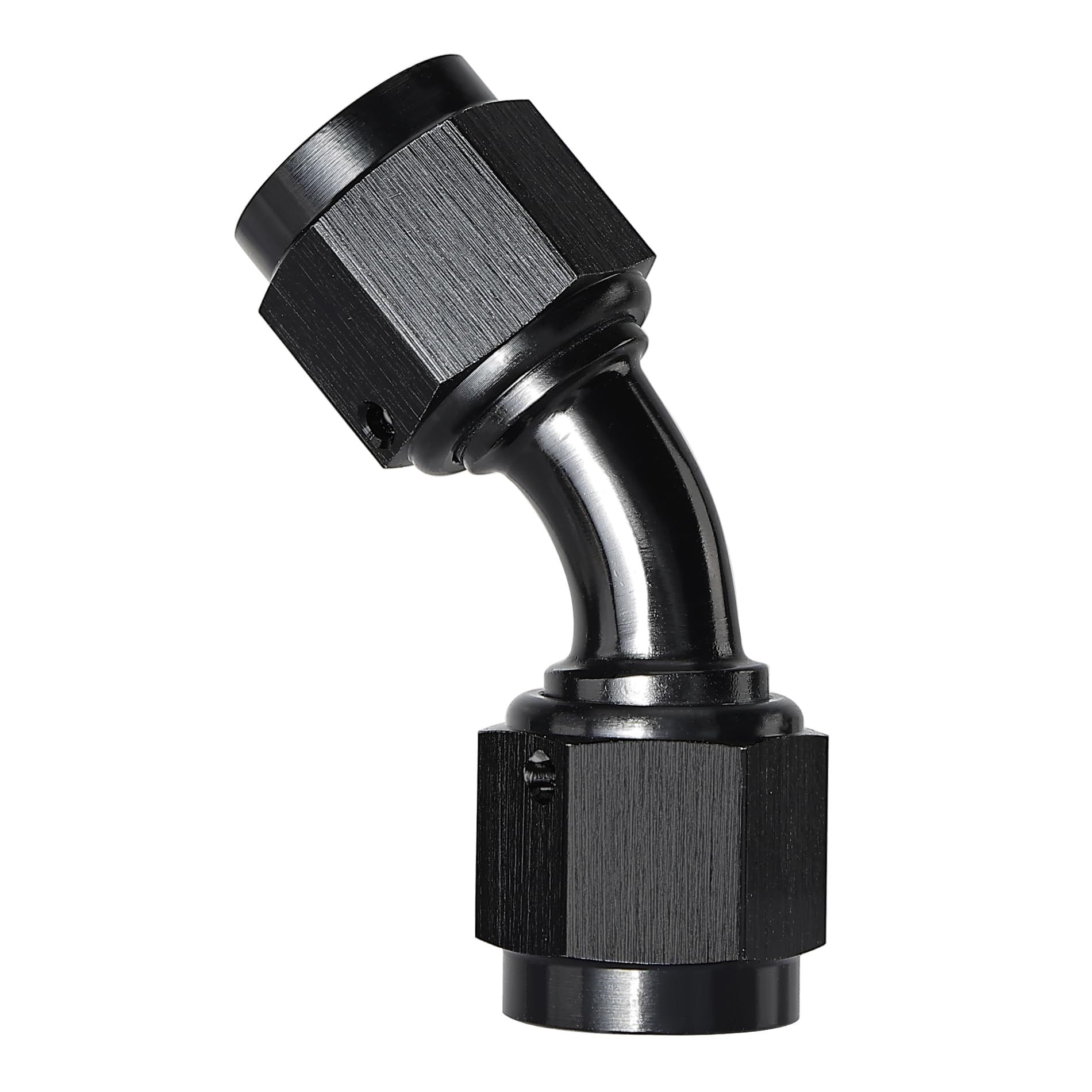 Evil Energy 6An Female To 6An Female 45 Degree Swivel Coupler Union Fitting Adapter Aluminum Black