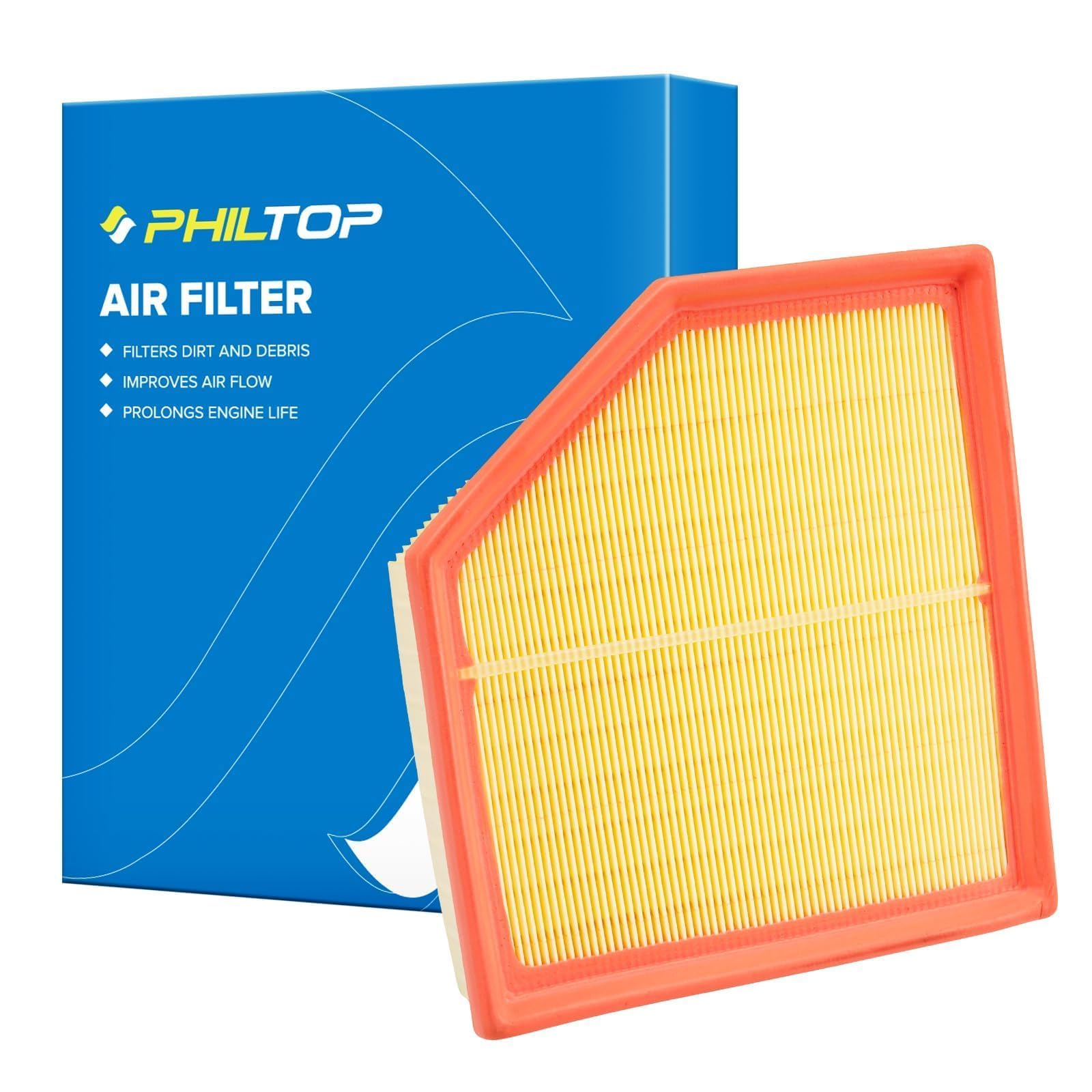 Philtop Engine Air Filter Ca10500 Replacement For Volvo S60, S80, V60, V70, Xc60, Xc70, 2008-2016, 3.0L 3.2L