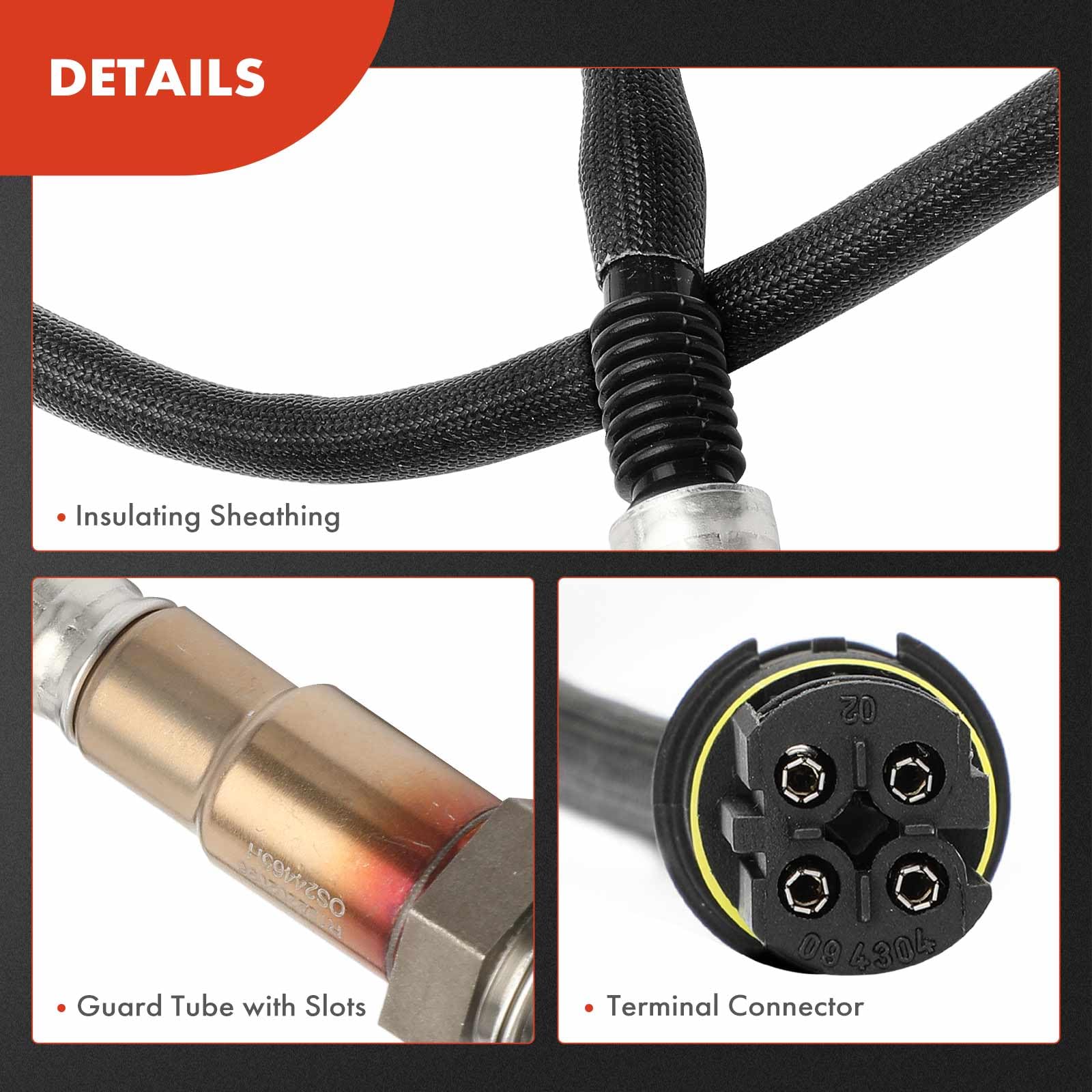 A-Premium O2 Oxygen Sensor Compatible with BMW Models - 128i, 135i, 325i, 328i, 328xi, 330xi, 335i, 335is, 335xi, 528i, X3, X5, Z4 - Downstream - Cylinder 1-6 -2-PC Set