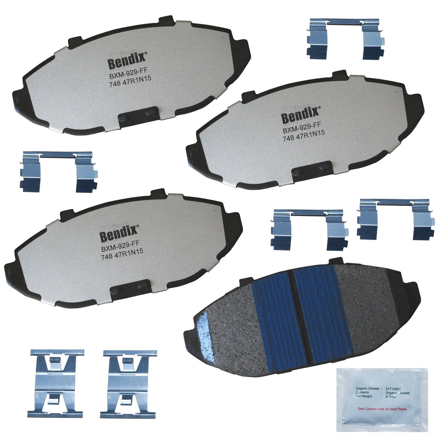 Bendix Fleet Metlok Mkd748Fm Semi-Metallic Front Brake Pads For Ford Crown Victoria 2002-1998, Grand Marquis 2002-1998, Lincoln