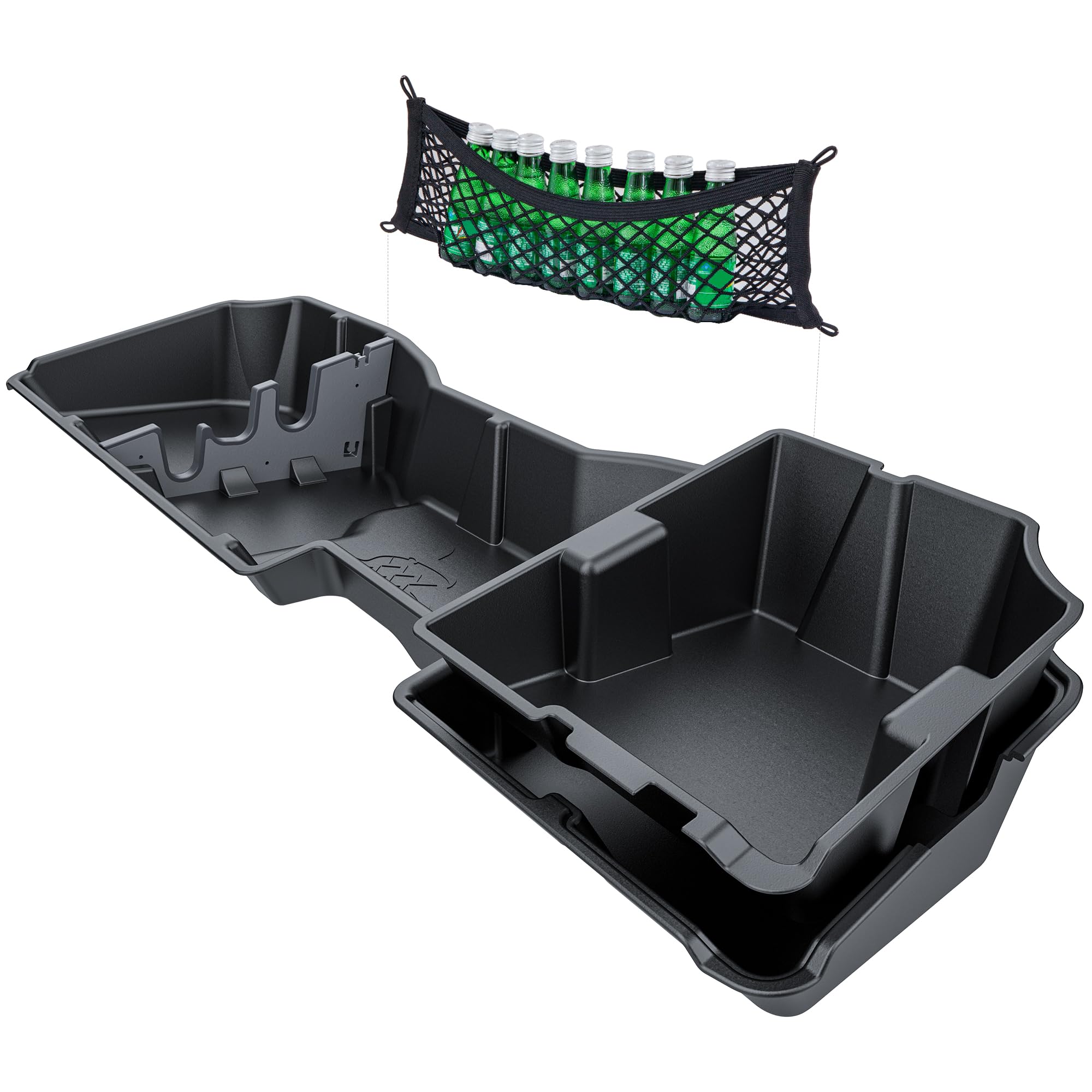 WHALEMOTOR Underseat Storage Compatible with Chevy Silverado/GMC Sierra Crew Cab 1500(2014-2018, 2019 Ld/Lt)&2500 3500 HD(2015-2