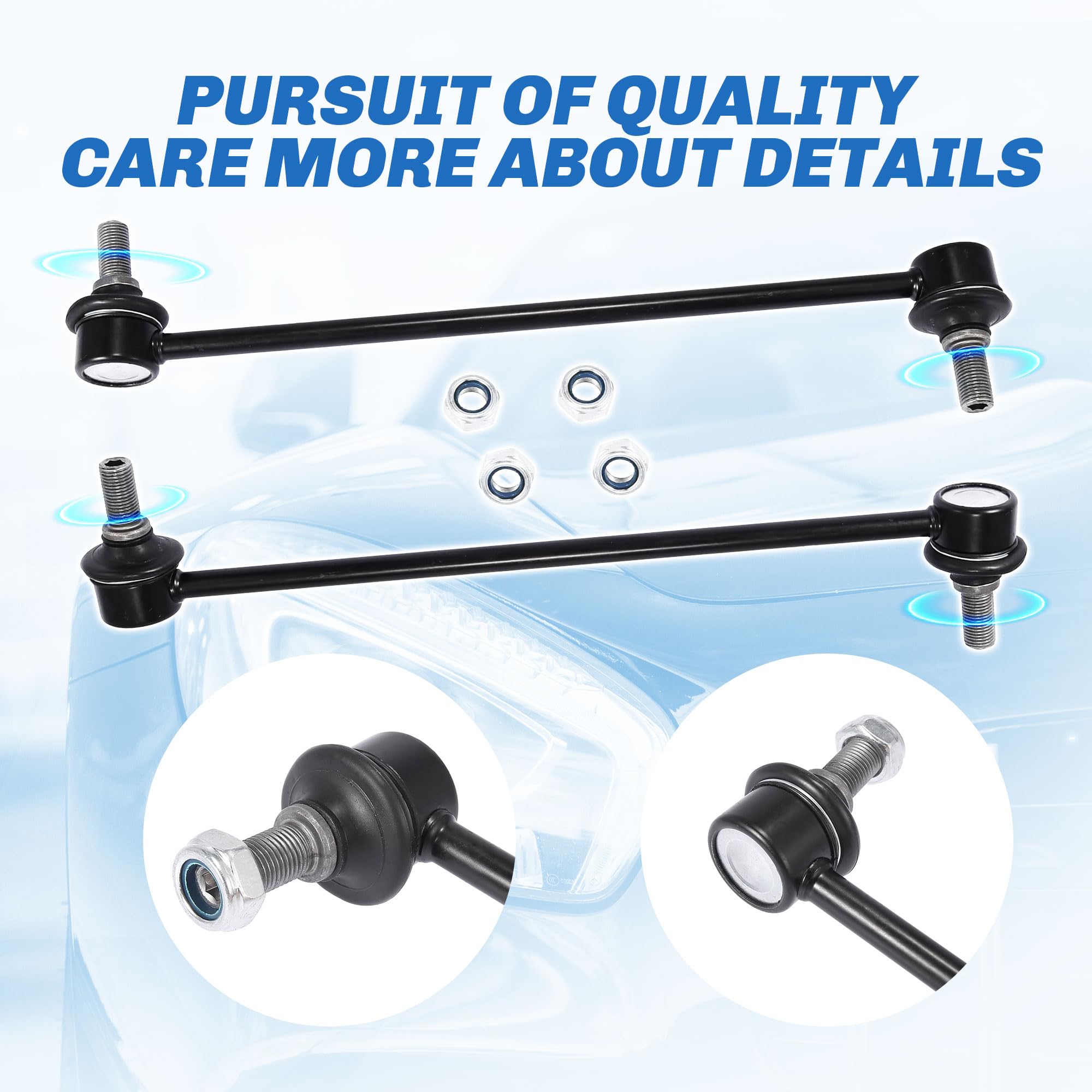 Rockplanet Stabilizer Front Sway Bar Link Kit Compatible with Honda Odyssey, Honda Pilot, Acura MDX Sway Bar End Links, K90349