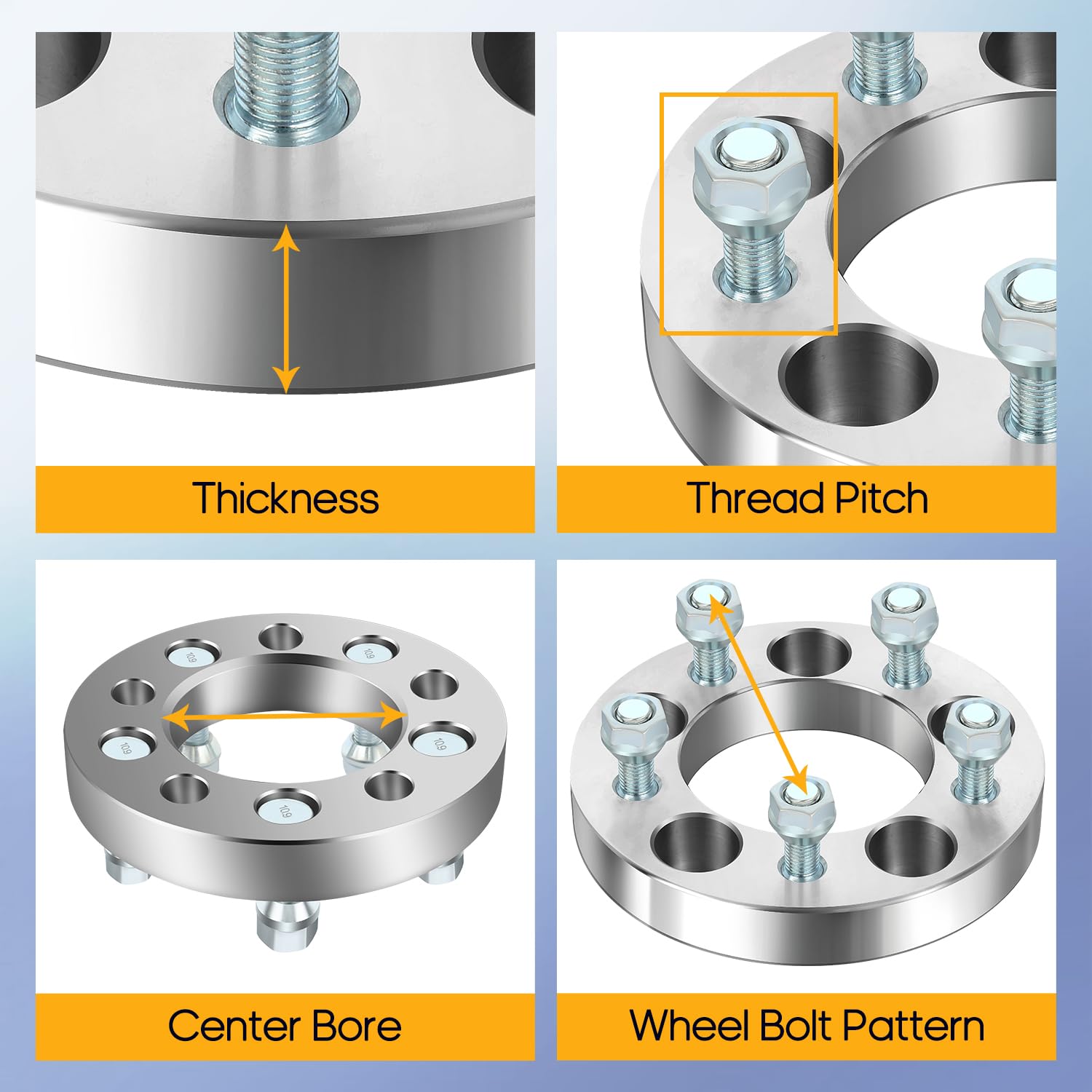 Ocpty 2Pcs 1 Inch (25Mm) Wheel Spacers 5 Lug 5X4.75 To 5X4.75 (5X120.65) With 12X1.5 Studs Fits For Corvette Wheel Spacers For C