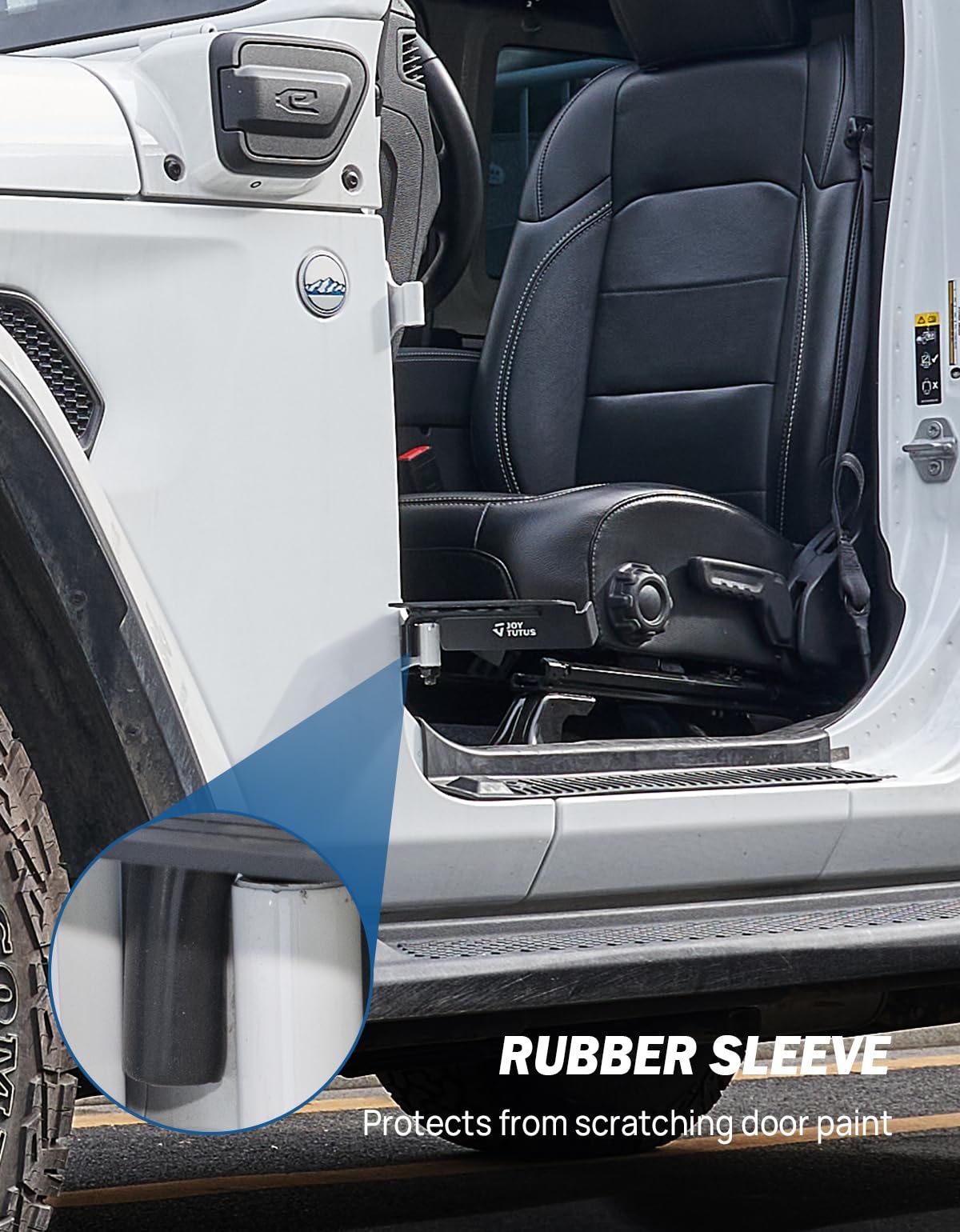 JOYTUTUS Upgraded 120 Wrangler Foot Pegs Compatible with Wrangler JK JL Gladiator JT 2007 to 2024,Exterior Door Hinge Foot Rest