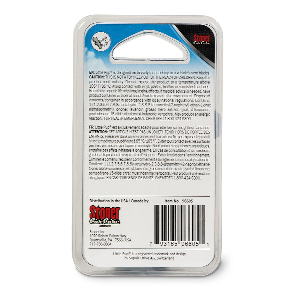 Little Pup 96605 Black Velvet Scent, Car Air Freshener, Clips To A/C Air Vent, Alcohol-Free Fragrance Oil, Non-Hazardous And Non-Toxic Plastic, Set Of 1