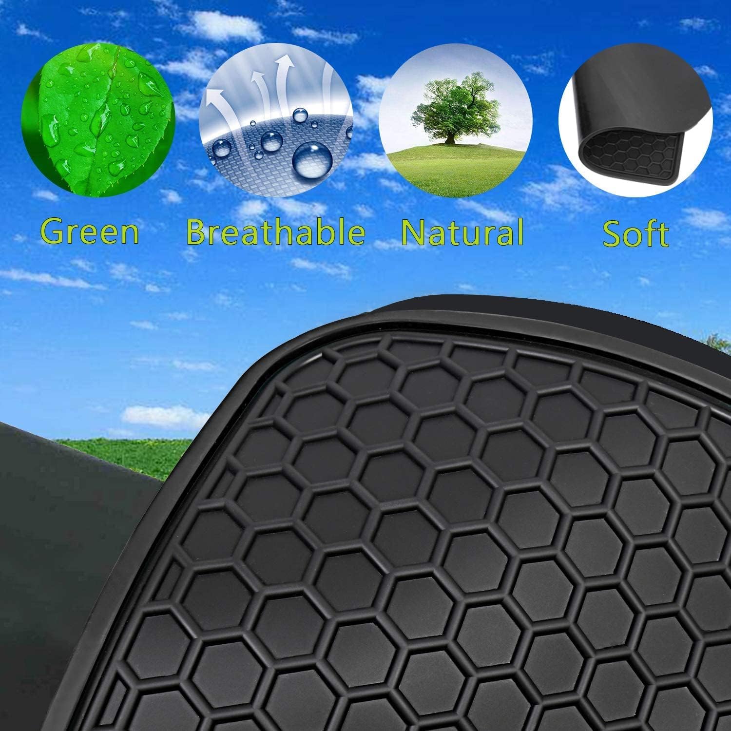 San Auto Car Floor Mats Custom Fit For Toyota Camry 9Th 2025 Black Red Rubber Car Floor Liners Set All Weather Season Protection