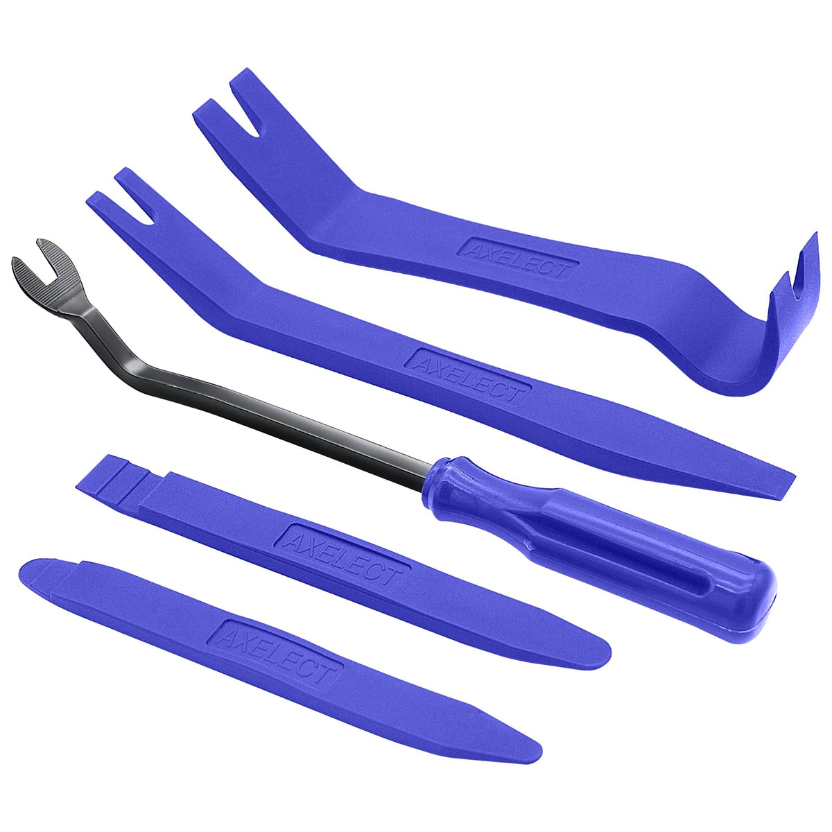 Axelect 5 Pack Trim Removal Tool Kit, No Scratch Plastic Pry Tool Kit,Auto Trim Tool Kit Car Tools,Car Panel Door Window Tools K