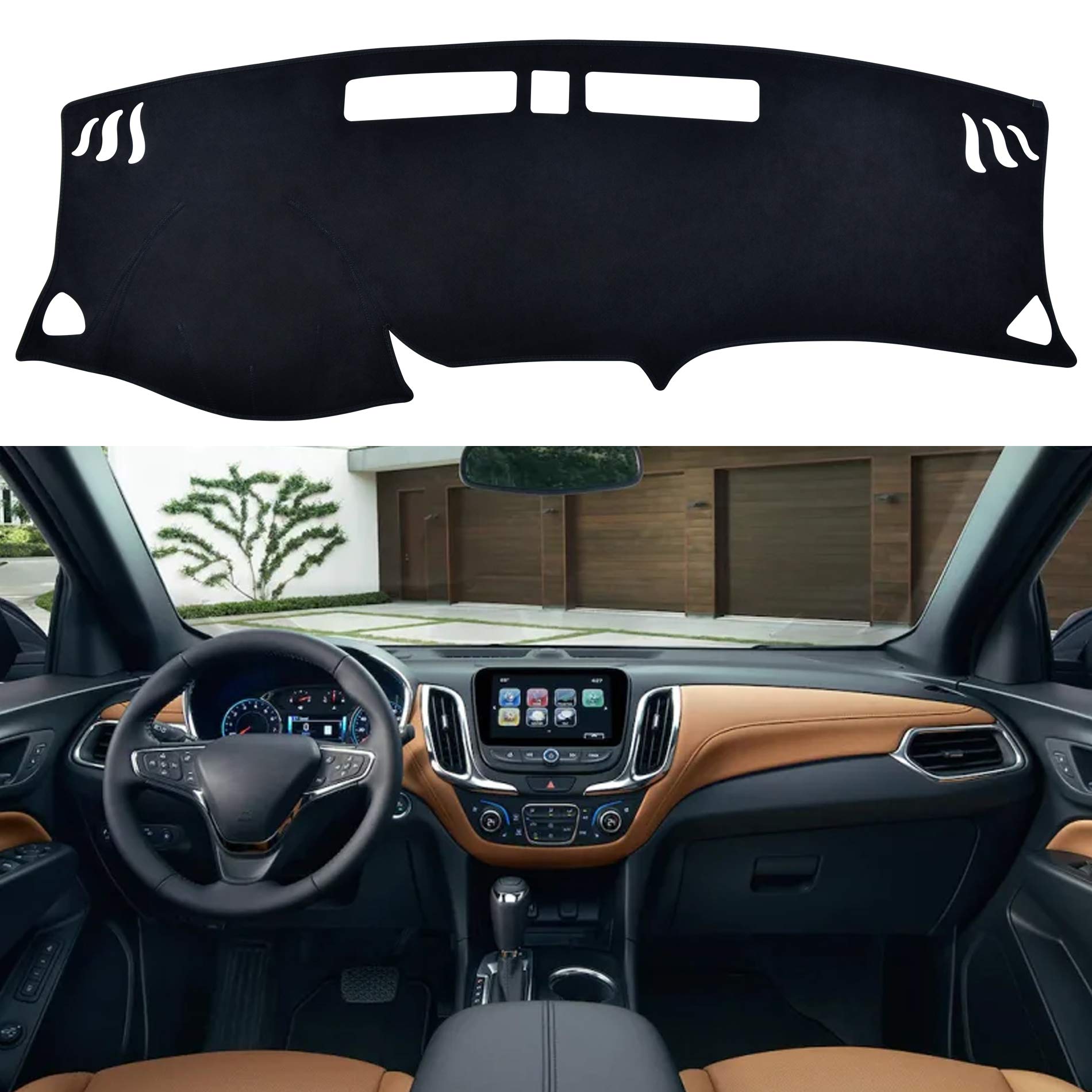 Speedwow Dash Board Custom Cover Mat Carpet Compatible With 2018 2019 2020 2021 Chevrolet Equinox Suv