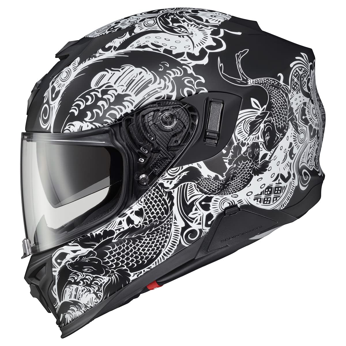 Scorpionexo T520 Full Face Dual Sport Motorcycle Helmet With Bluetooth Ready Speaker Pockets Dot Ece Nama-Sushi (Black/White - S