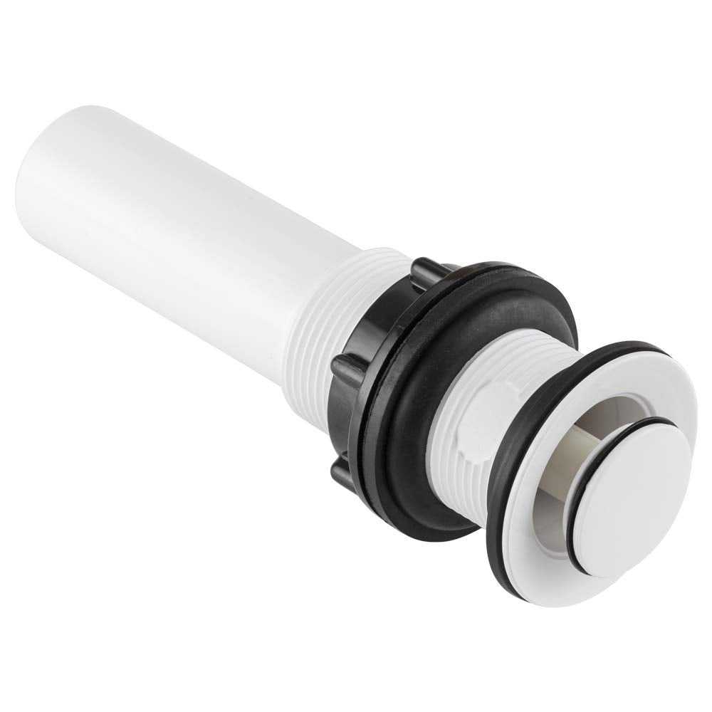 Dura Faucet Universal Rv Bathroom Sink Pop-Up With No Overflow (White)