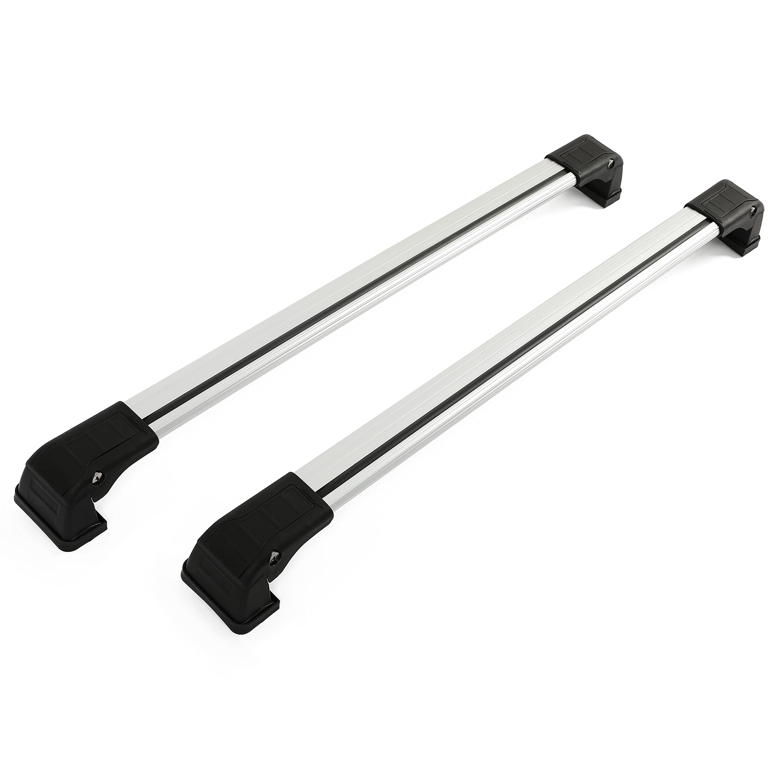 HECASA Lockable Cross Bars Compatible with 2006-2017 Mazda 5 220 LBS Roof Racks Luggage Carrier Cargo Racks Cross Rails (Silver&