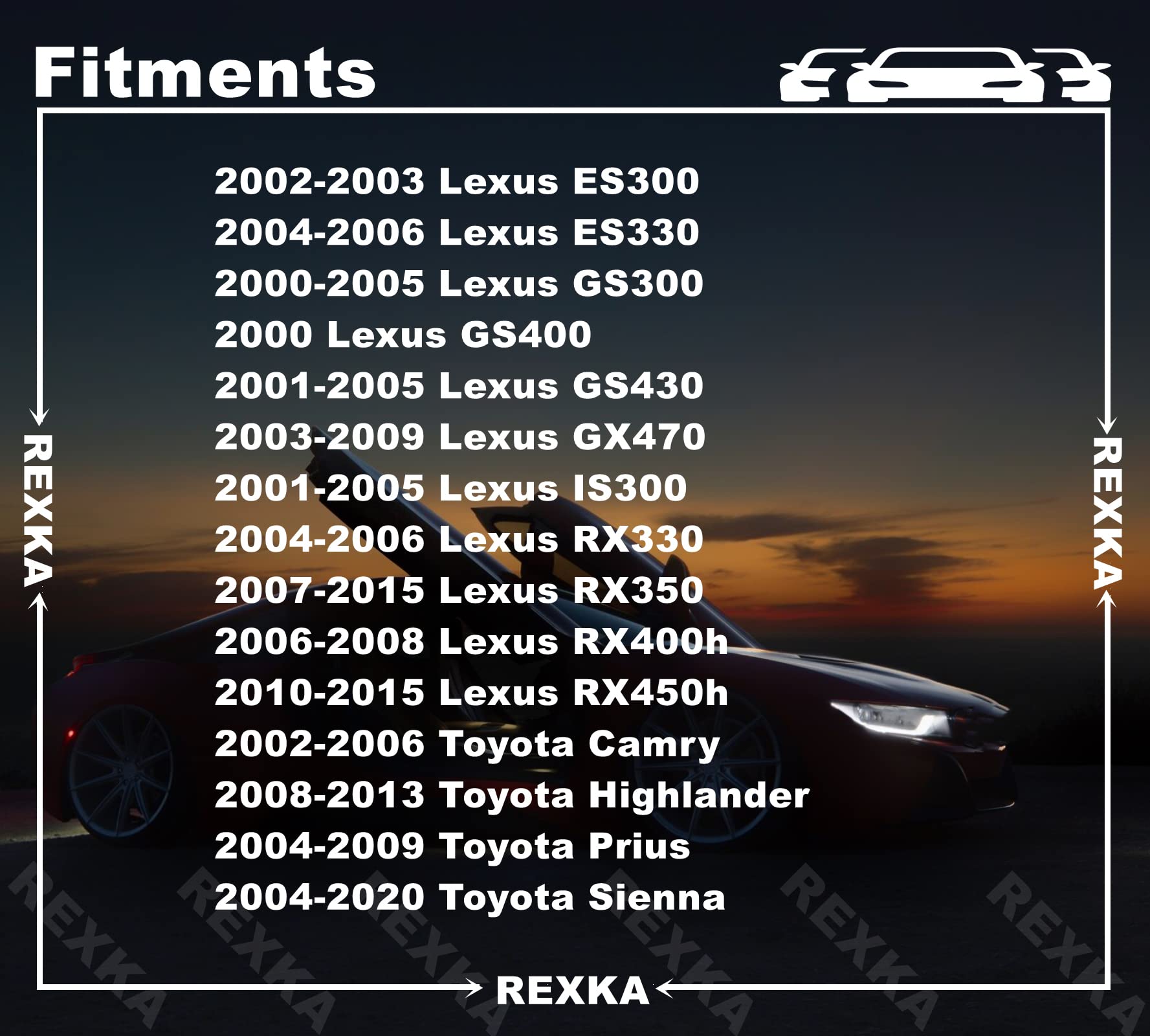 Rexka 30Pcs Rear Hatch Door Side Garnish Moulding Clips For Toyota Lexus 90467-09204 Camry, Highlander, Prius, Sienna,Gx470, Is3