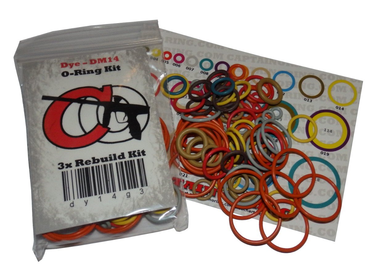 Captain O-Ring Piranha USP, R6, GTI, GSX, SRT, EXT, EVO - Color Coded 3X Oring Rebuild Kit