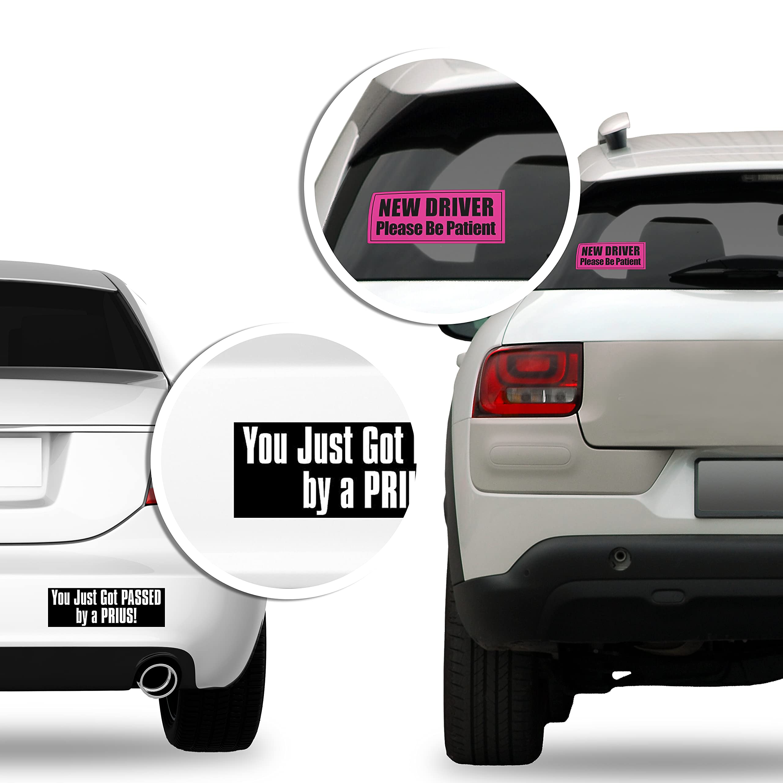 Caution This Vehicle Makes Wide Turns Sticker (Driving Warning Decals, 18-Wheeler Turning Vinyl For Big Rigs, Tractor Trailers,