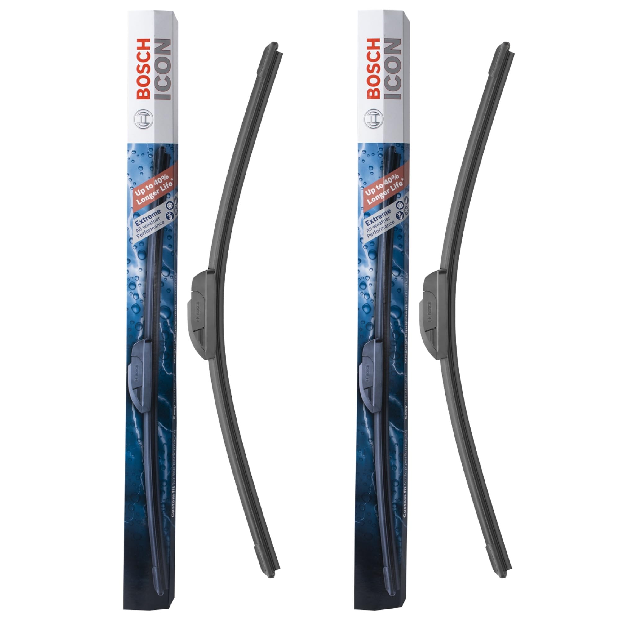Bosch 26A16A Icon Beam Wiper Blades - Driver And Passenger Side - Set Of 2 Blades (26A & 16A)