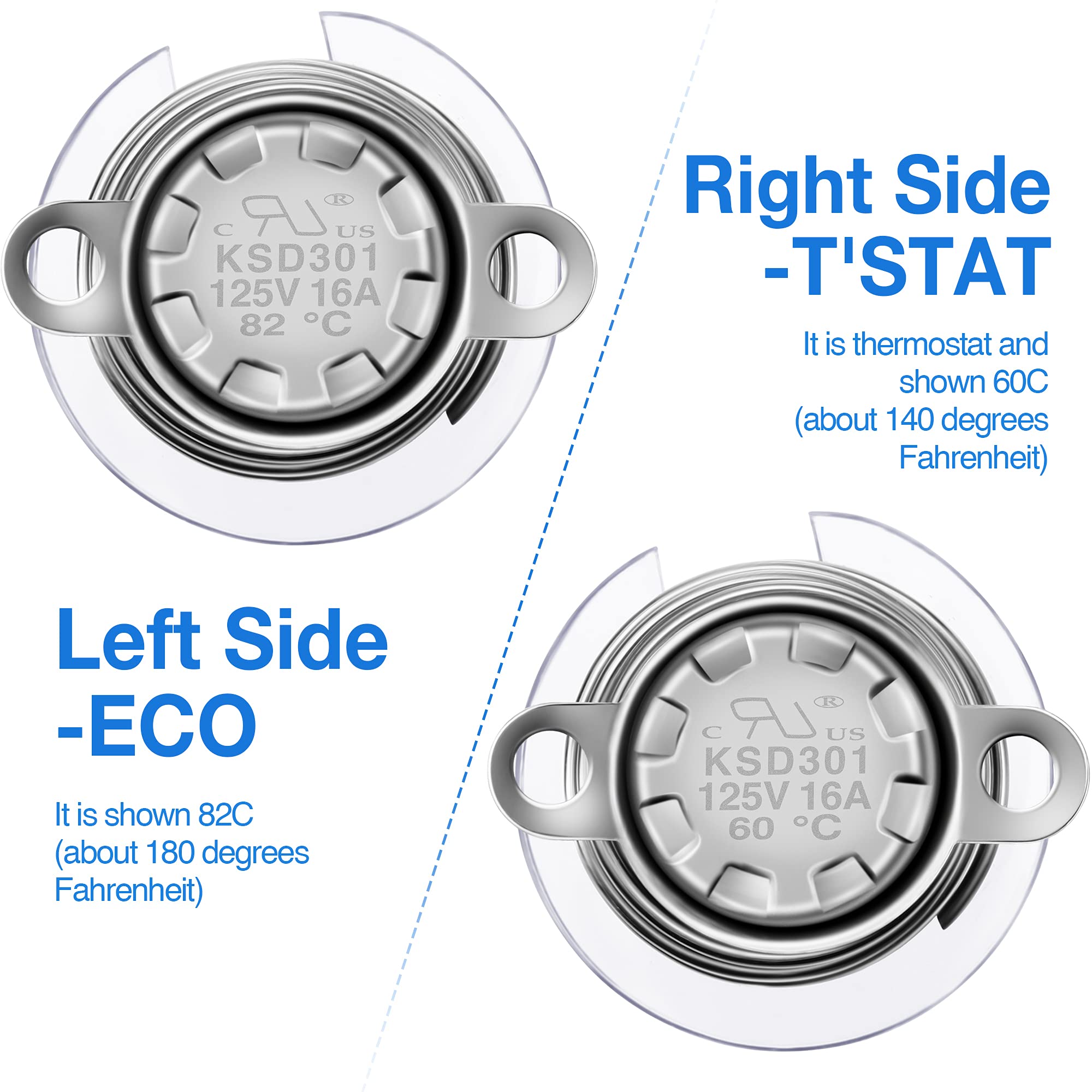 RV Water Heater Thermostat Replacement Parts Assembly Compatible with Atwood 91447, ECO and T-STAT Parts for RV Camper Emergency