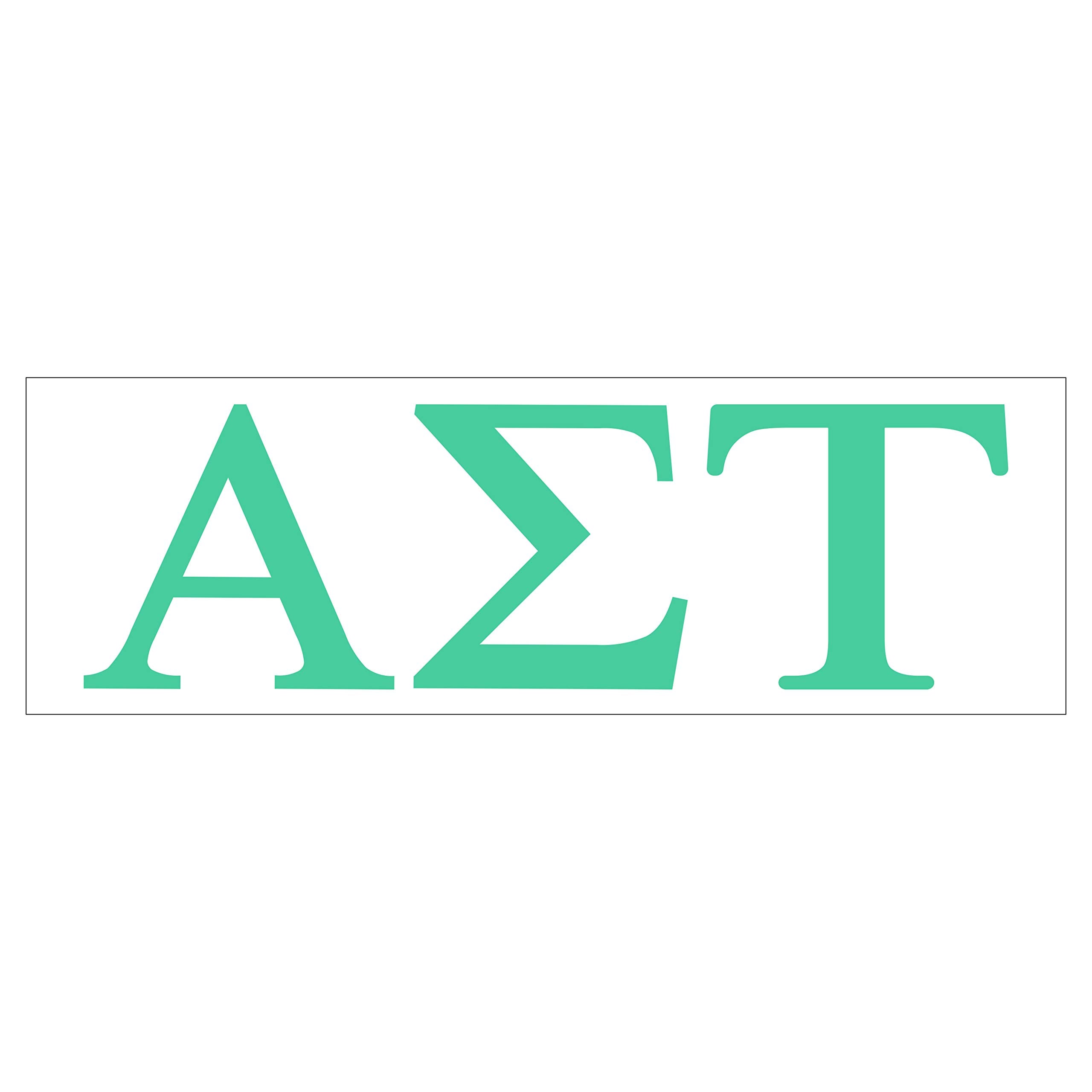 Pro-Graphx Alpha Sigma Tau Greek Sorority Sticker Decal, 2.5 Inches Tall, Mint