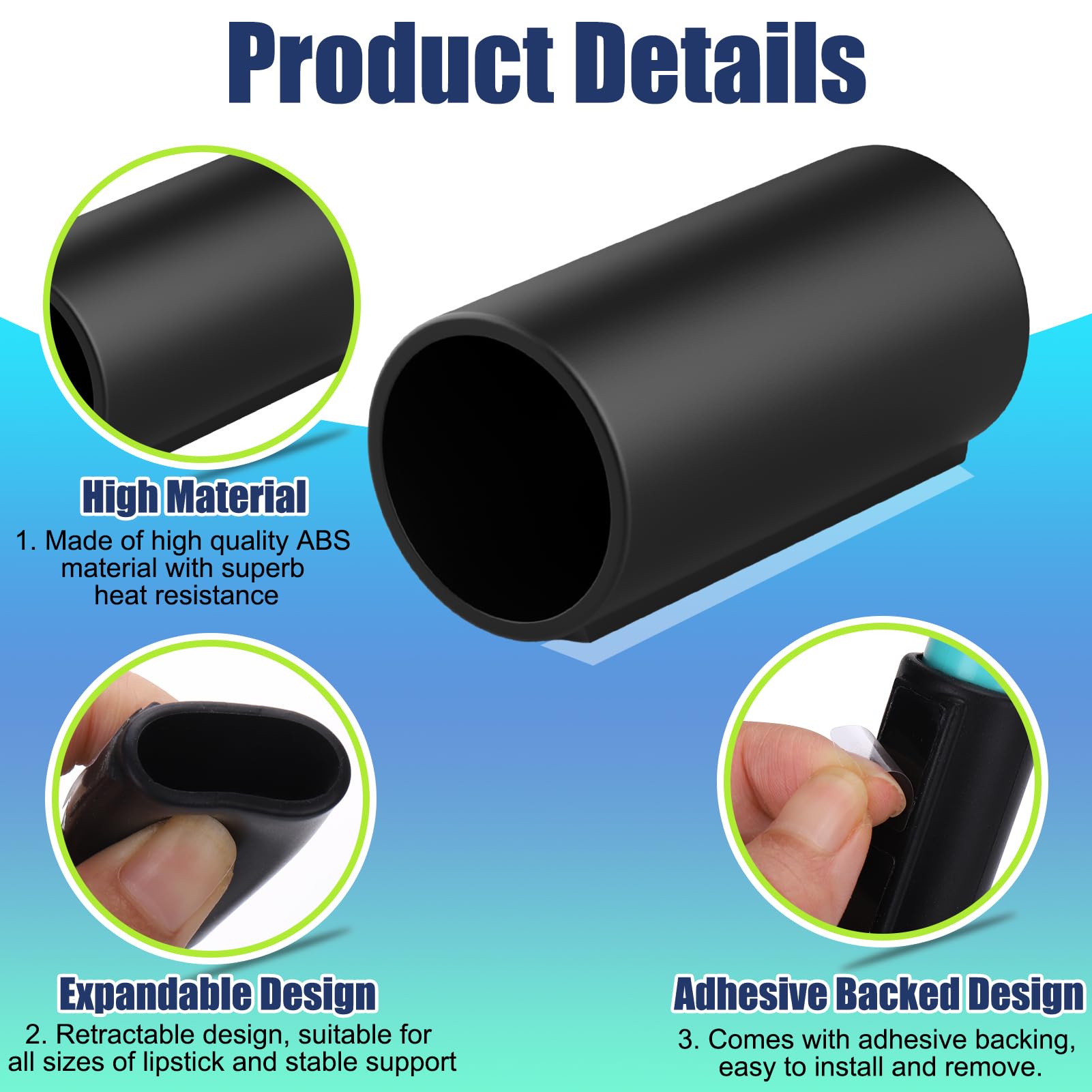 Vodolo 2PCS Car Lip Balm Holder No Melt,Silicone Holder for Chapstick,Fun Aesthetic Car Accessories for Women Interior,Car Holde