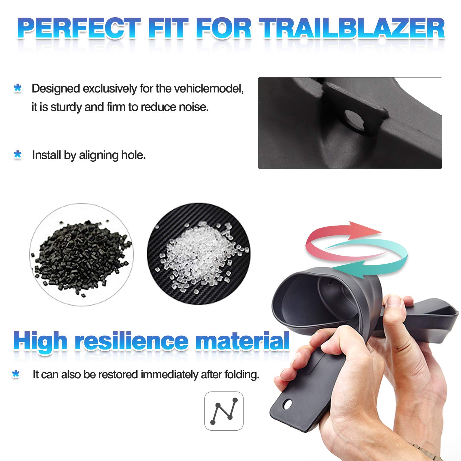 Autorder Mud Flaps Splash Guards For Chevy/Chevrolet Trailblazer 2021 2022 2023 2024 2025 Accessories Mudflap Fender Flares Fron